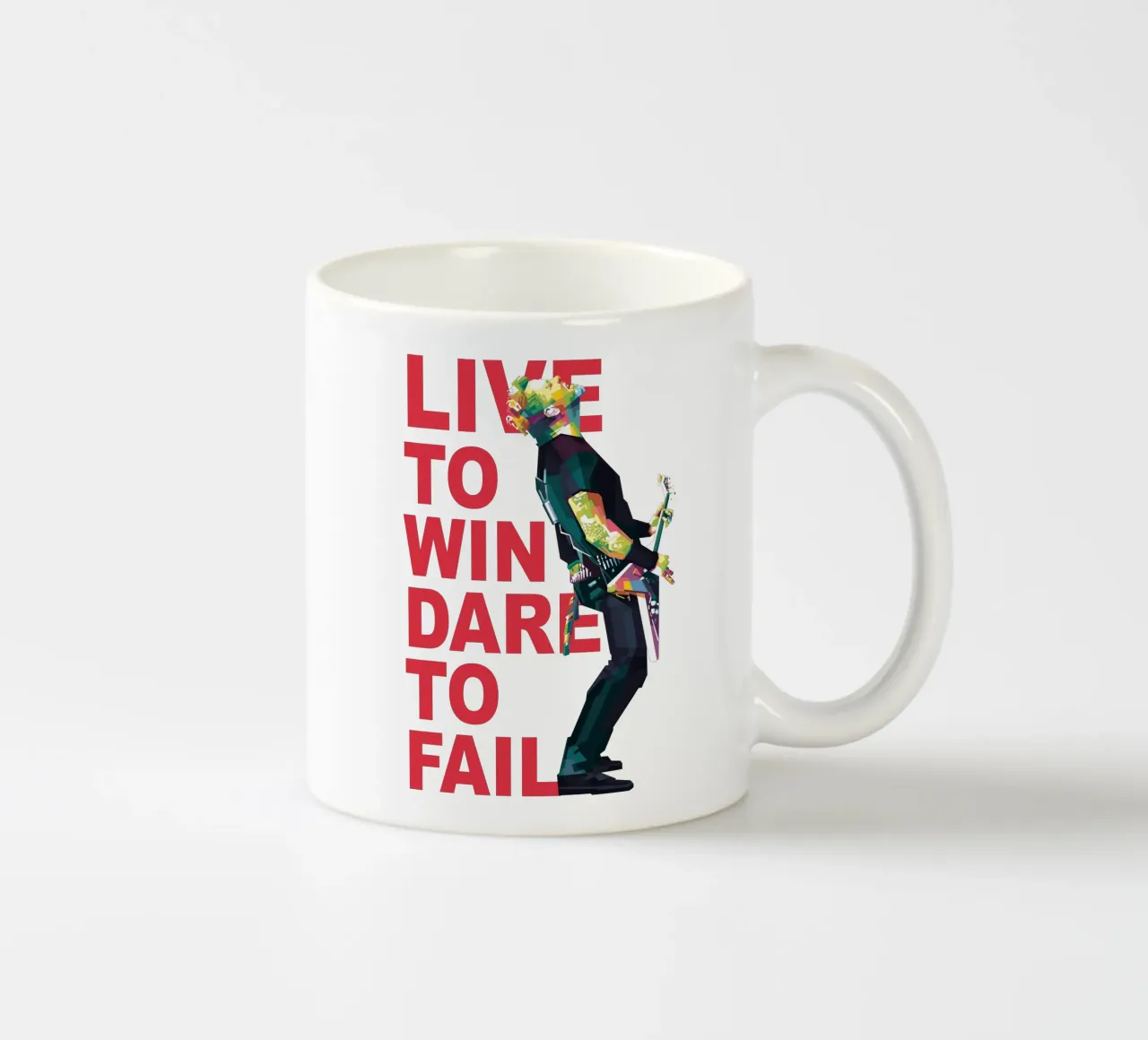 Vive para ganar Atrévete a fracasar taza de cerámica de Alkahfsmart