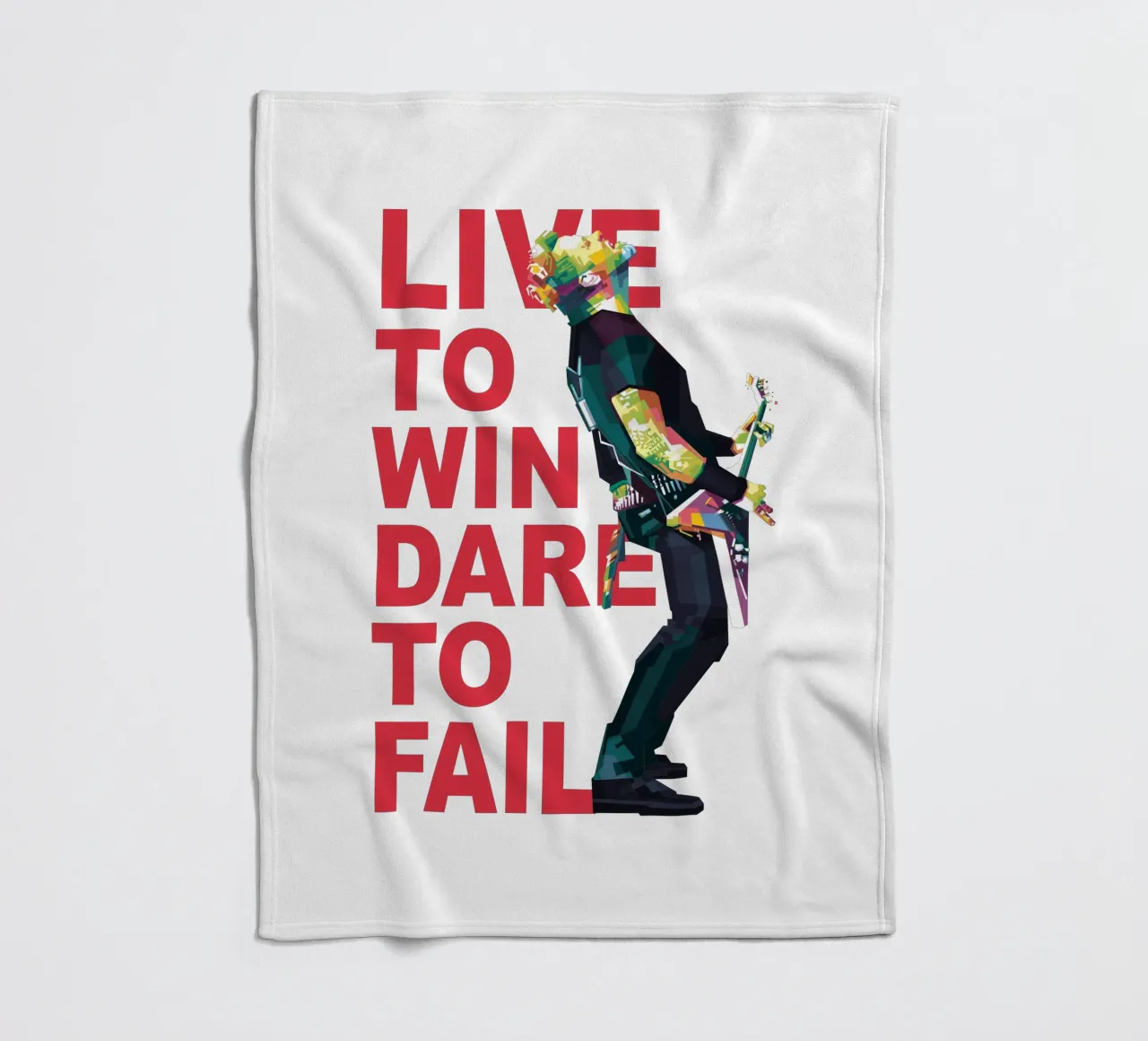 Live to win dare to fail fleece blanket by Alkahfsmart
