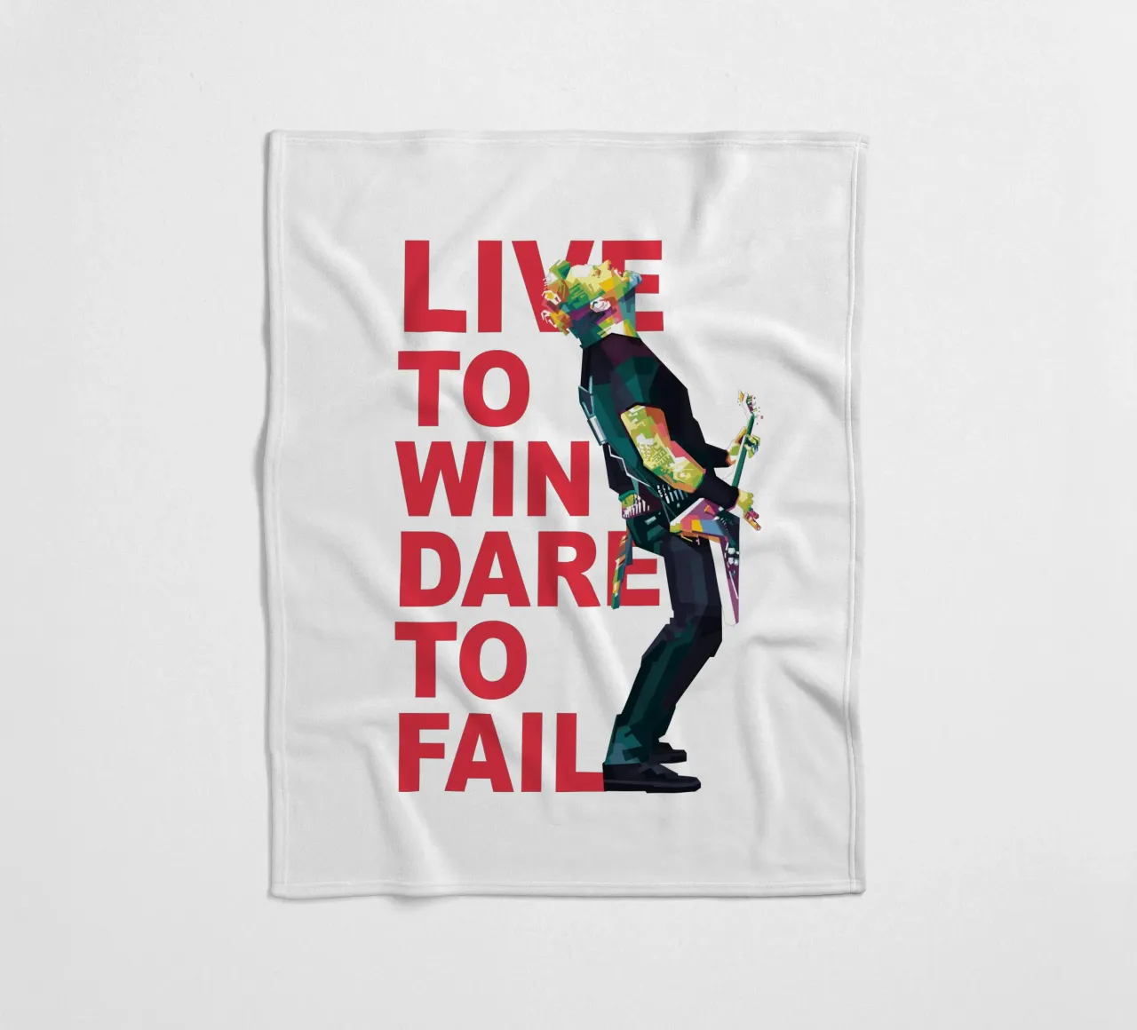 Live to win dare to fail fleece blanket by Alkahfsmart