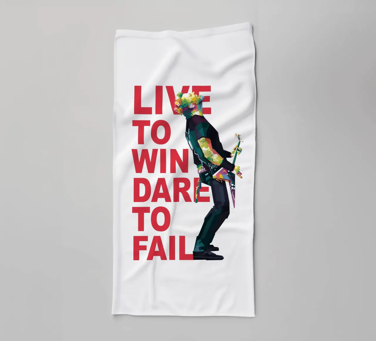 Vivere per vincere osare per fallire asciugamano da bagno da Alkahfsmart
