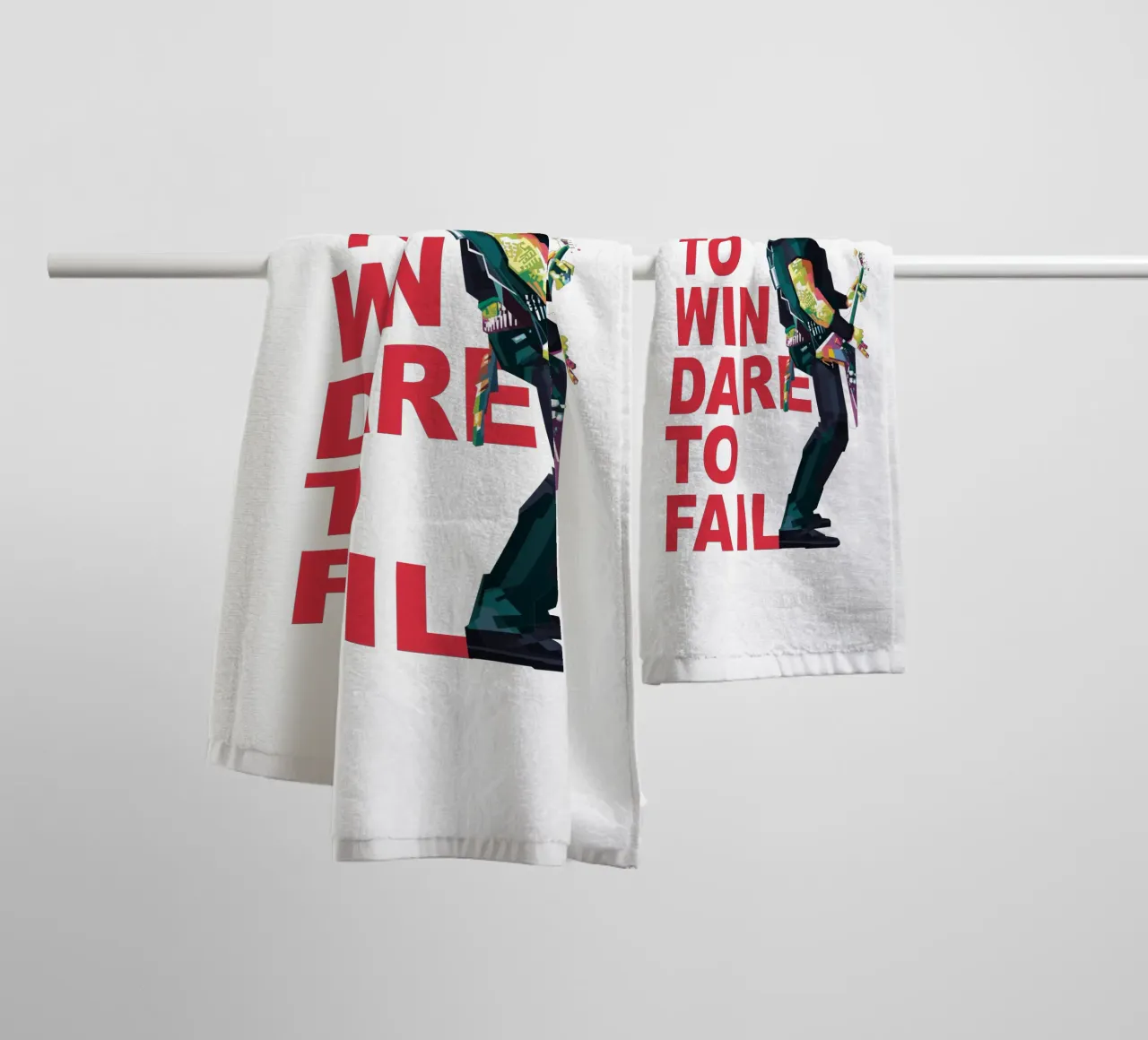 Vivere per vincere osare per fallire asciugamano da bagno da Alkahfsmart