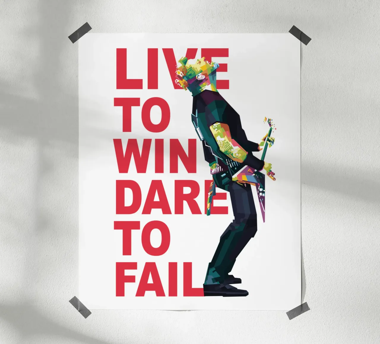 Vivere per vincere osare per fallire poster da Alkahfsmart