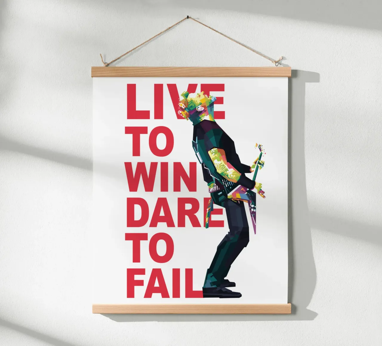 Vivere per vincere osare per fallire poster da Alkahfsmart
