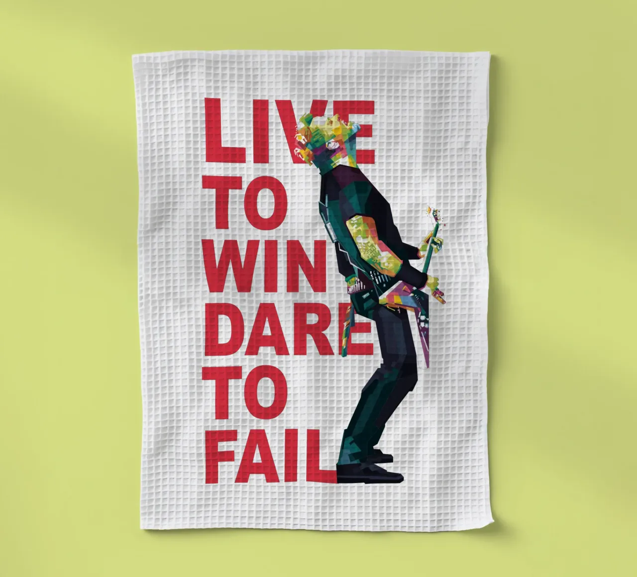 Vivere per vincere osare per fallire canovaccio da cucina da Alkahfsmart