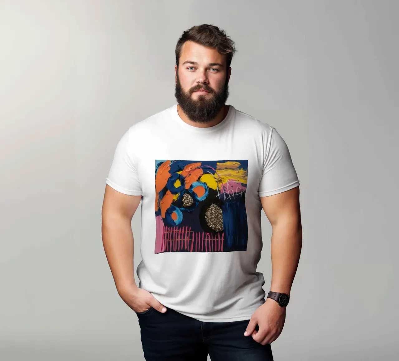 Cosmic Spark Grid t-shirt by Sublime Layers