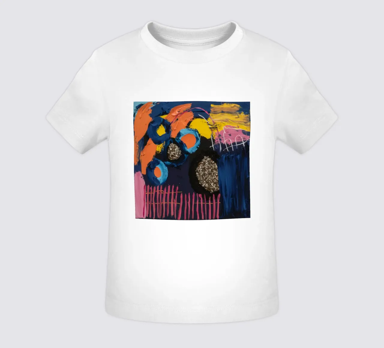 Cosmic Spark Grid baby t-shirt by Sublime Layers