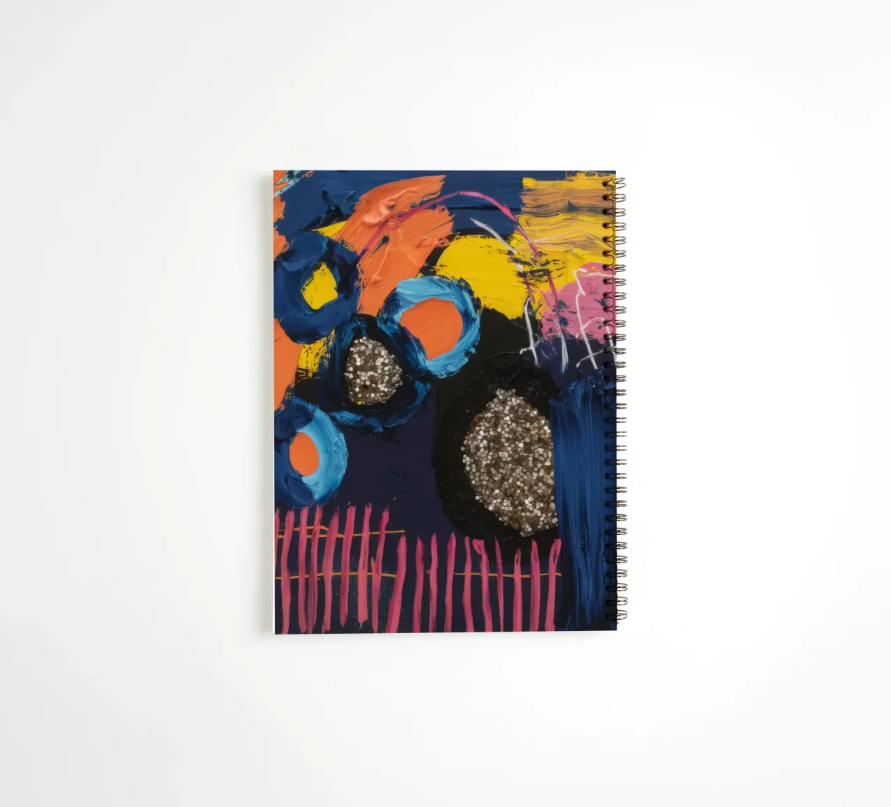 Cosmic Spark Grid spiral notebook by Sublime Layers