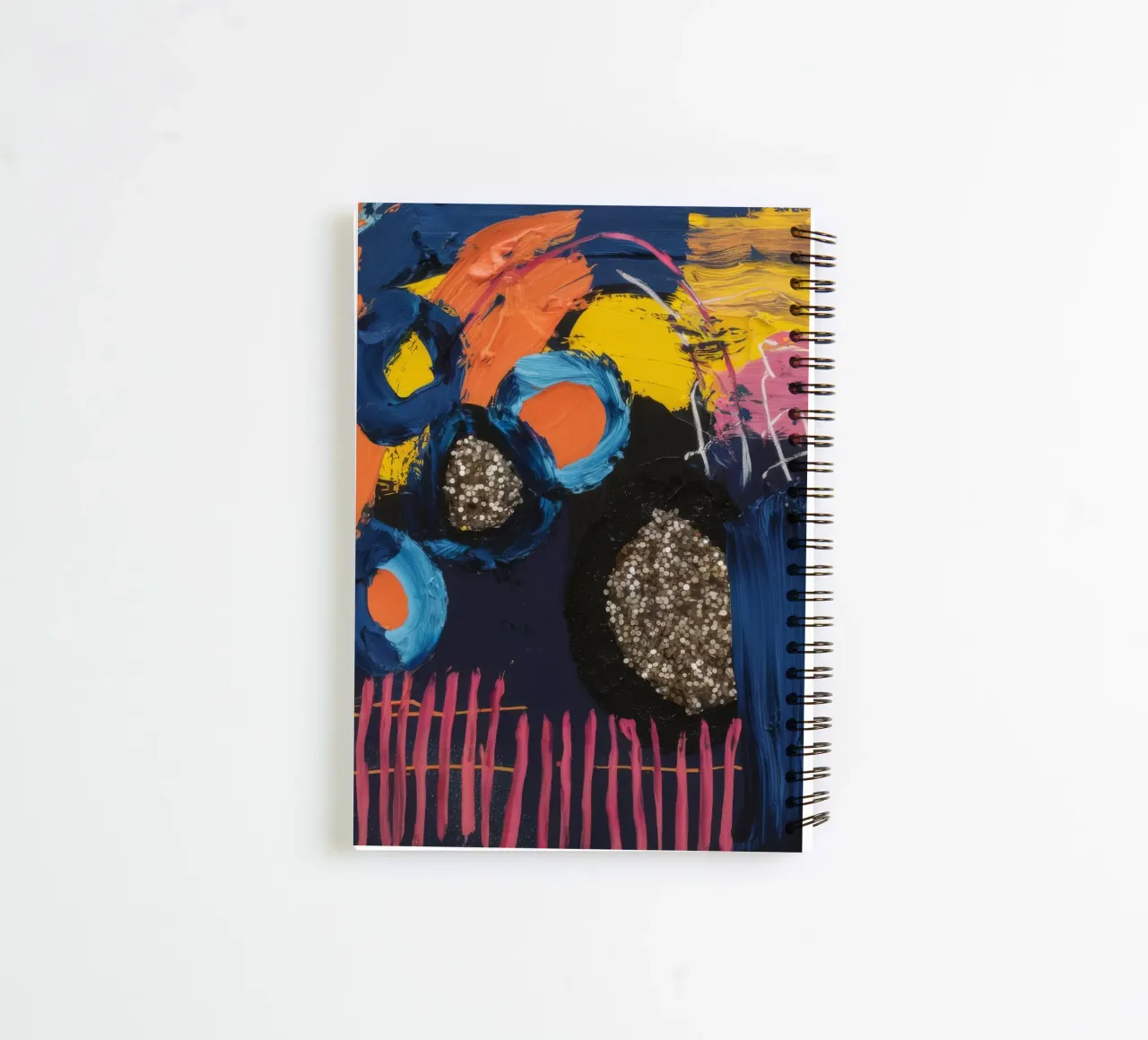 Cosmic Spark Grid spiral notebook by Sublime Layers