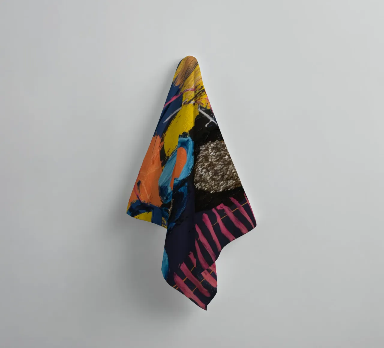 Cosmic Spark Grid towel by Sublime Layers