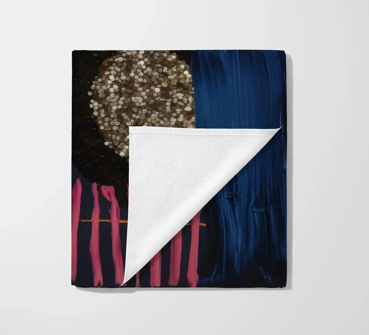 Cosmic Spark Grid beach towel by Sublime Layers