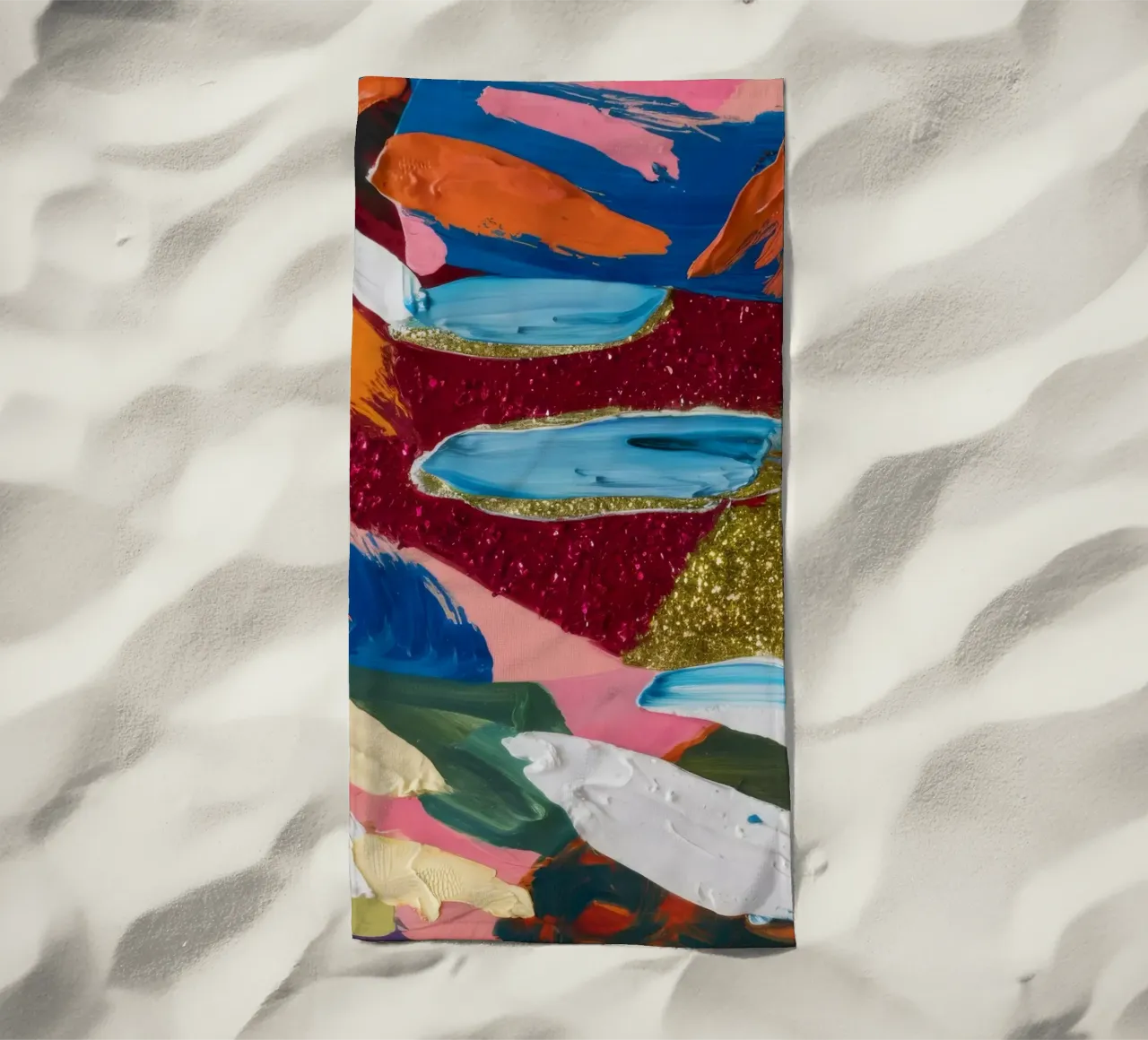 Gilded Fragment Joy beach towel by Sublime Layers