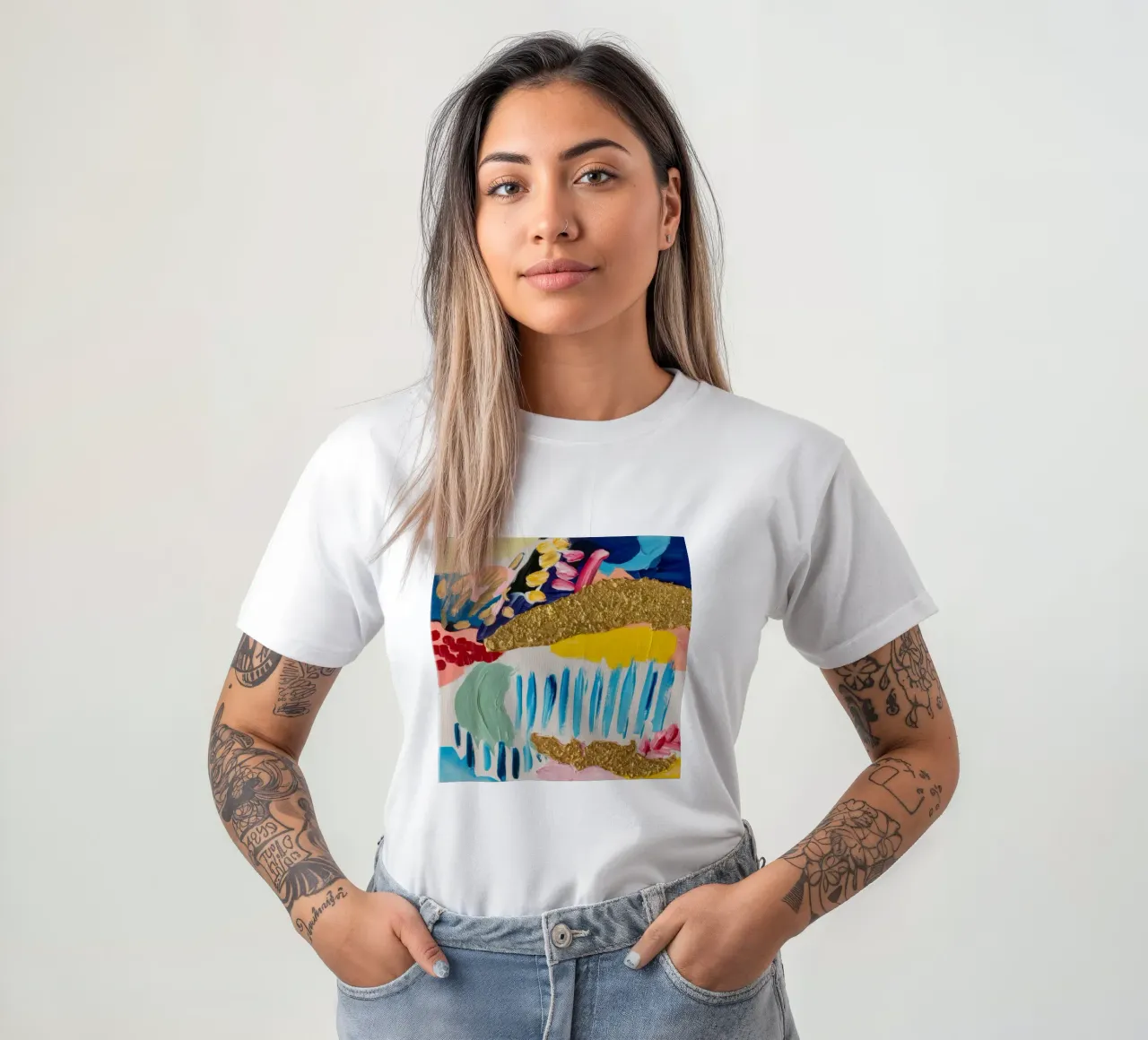 Ruscelli d'oro glaciale t-shirt da Sublime Layers