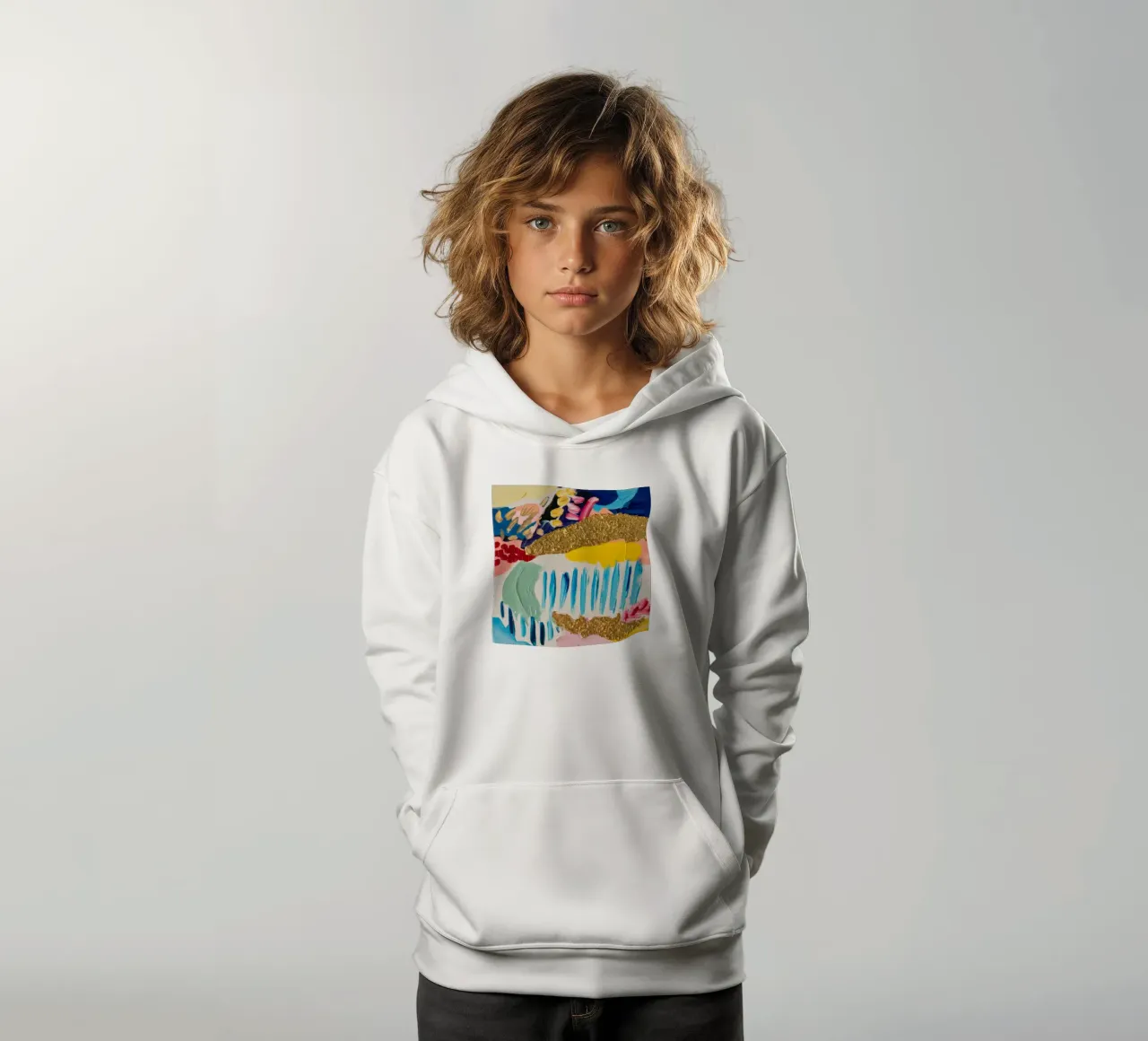 Ruscelli d'oro glaciale felpa bambino con cappuccio da Sublime Layers