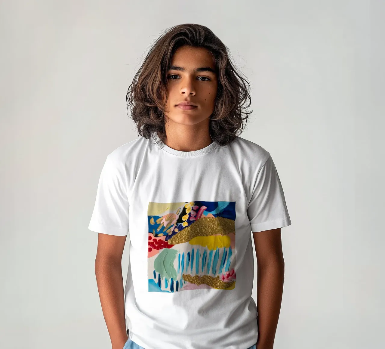 Glacial Gold Streams kids t-shirt by Sublime Layers