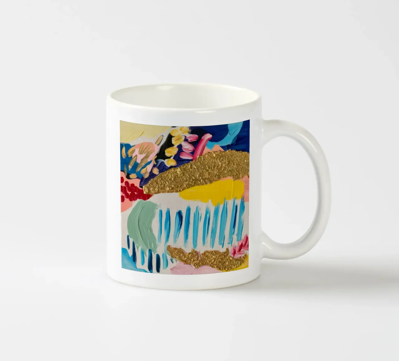 Ruscelli d'oro glaciale tazza in ceramica da Sublime Layers
