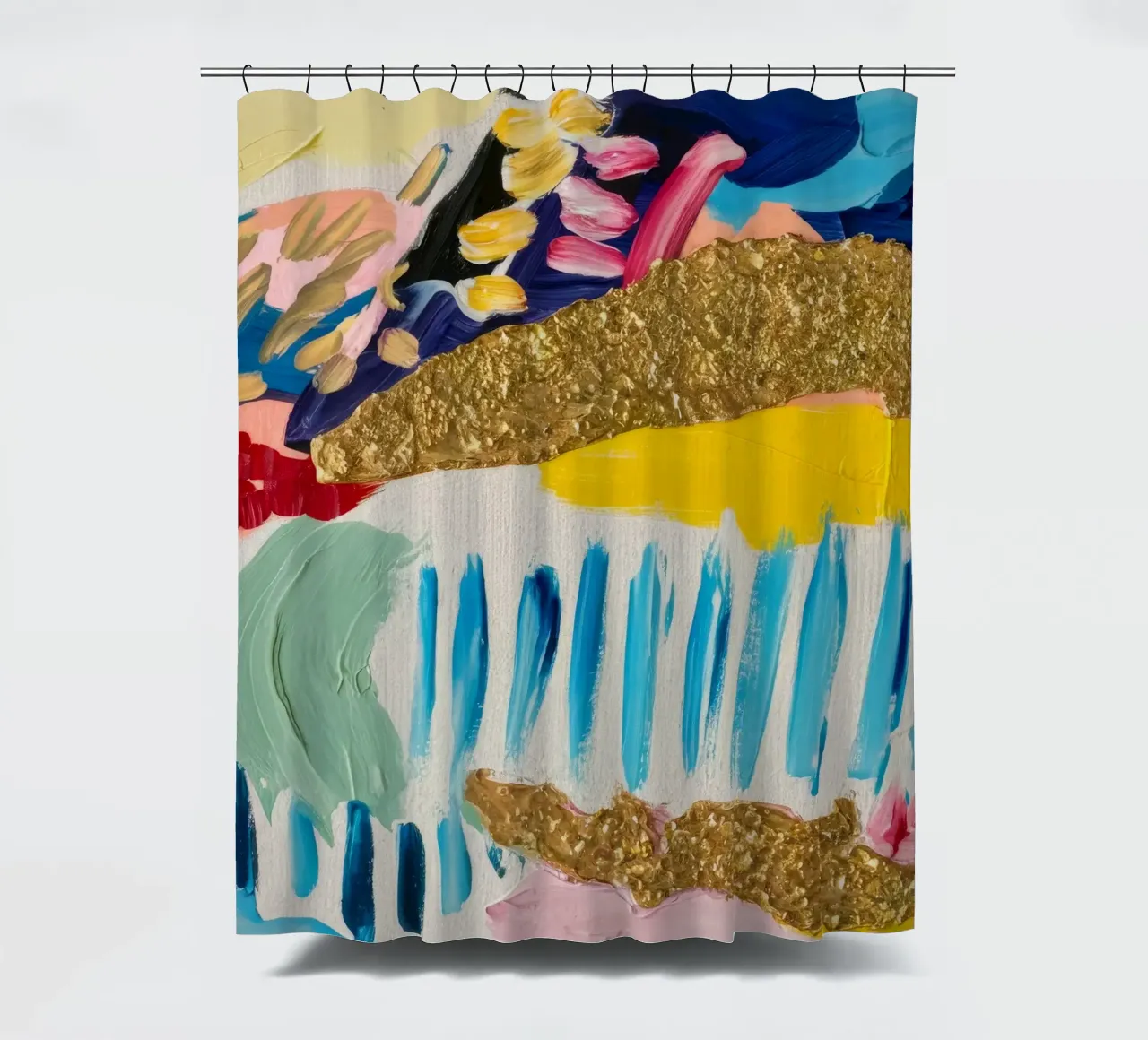 Gletschergoldbäche Duschvorhang von Sublime Layers
