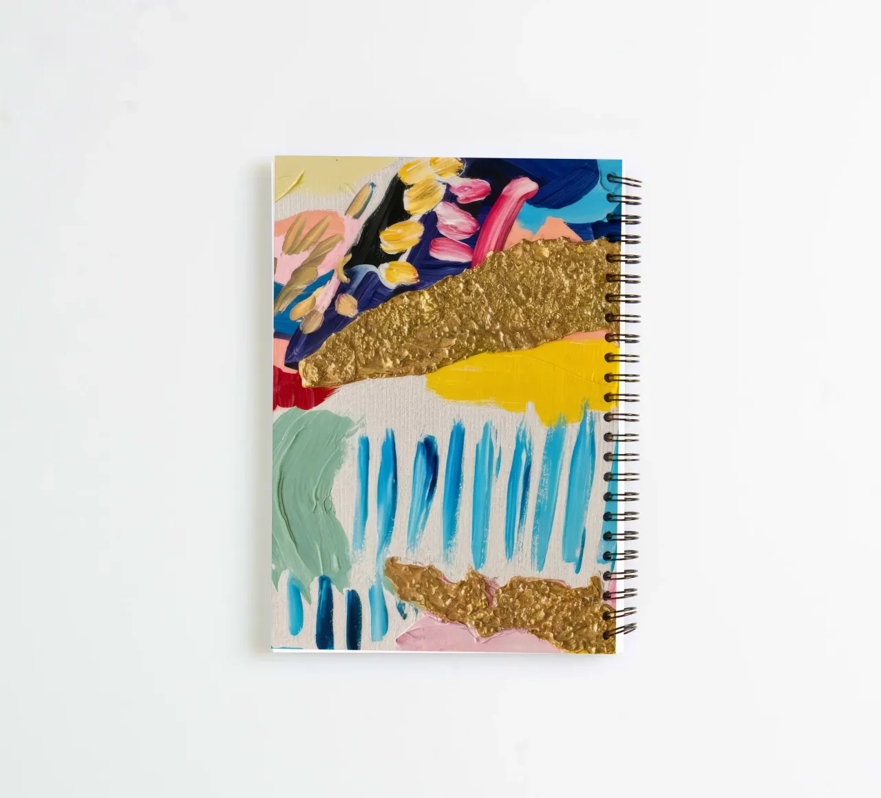 Glacial Gold Streams spiral notebook by Sublime Layers