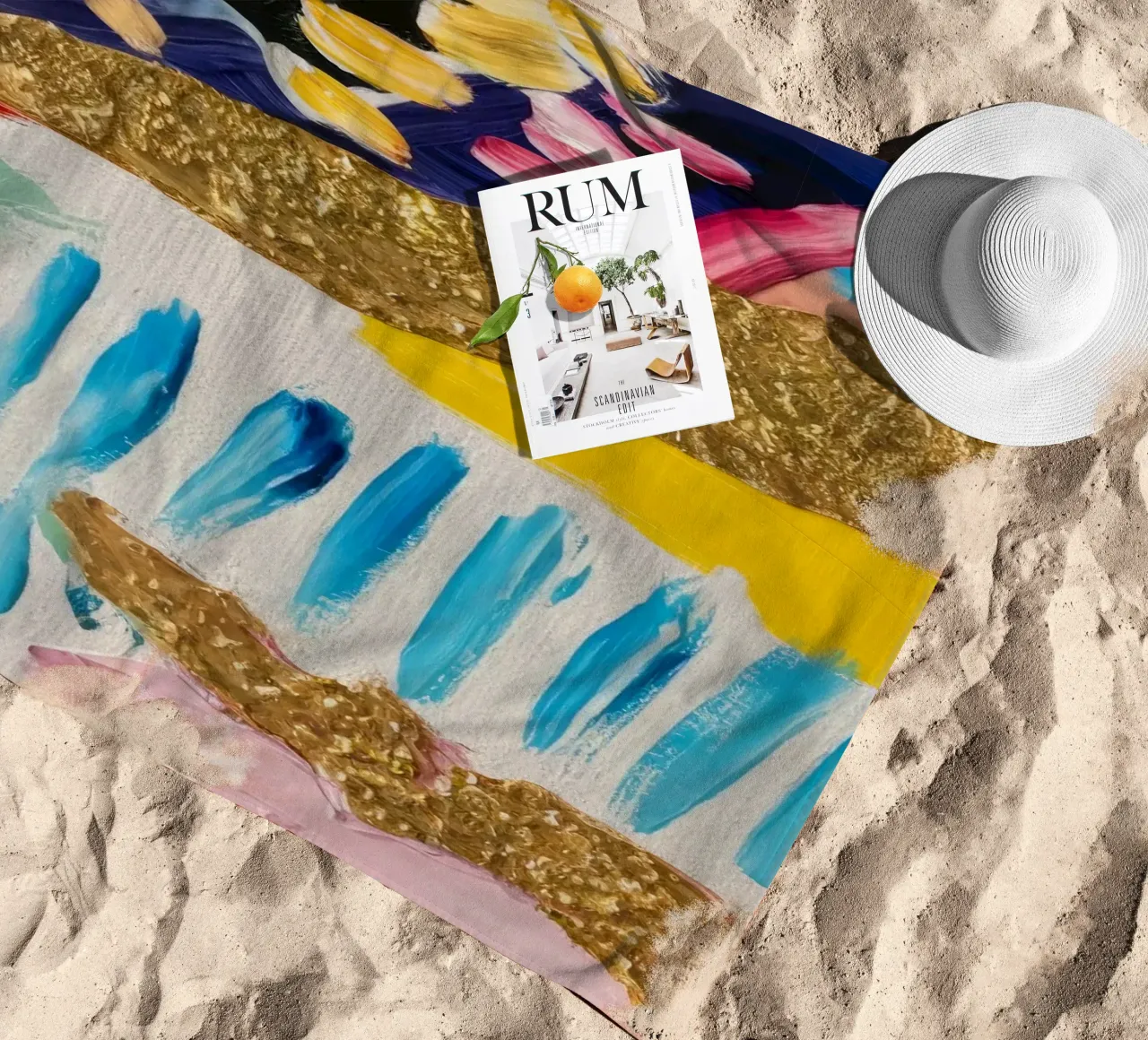 Ruscelli d'oro glaciale telo mare da Sublime Layers