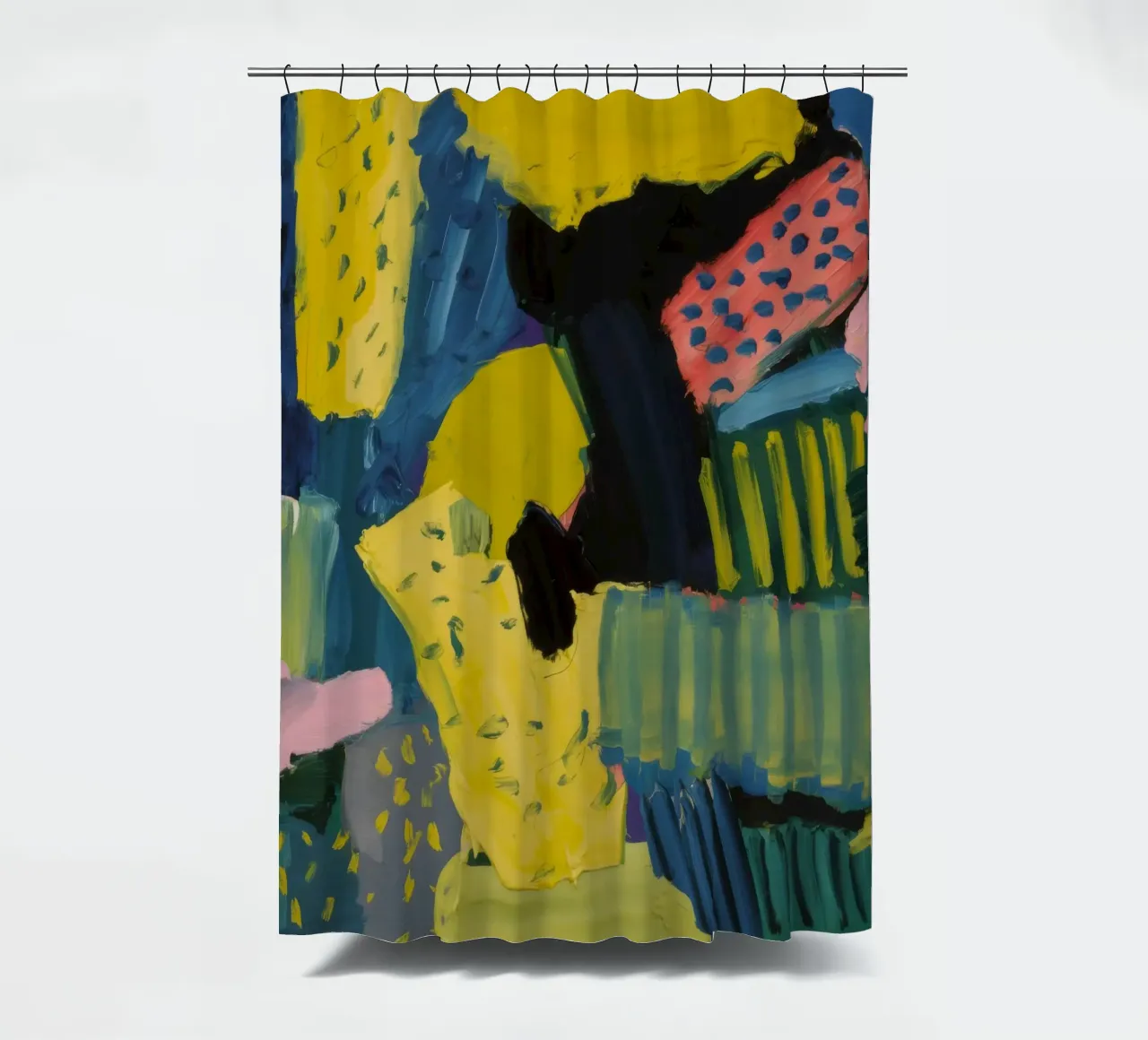 Citrin Block Rhapsodie Duschvorhang von Sublime Layers