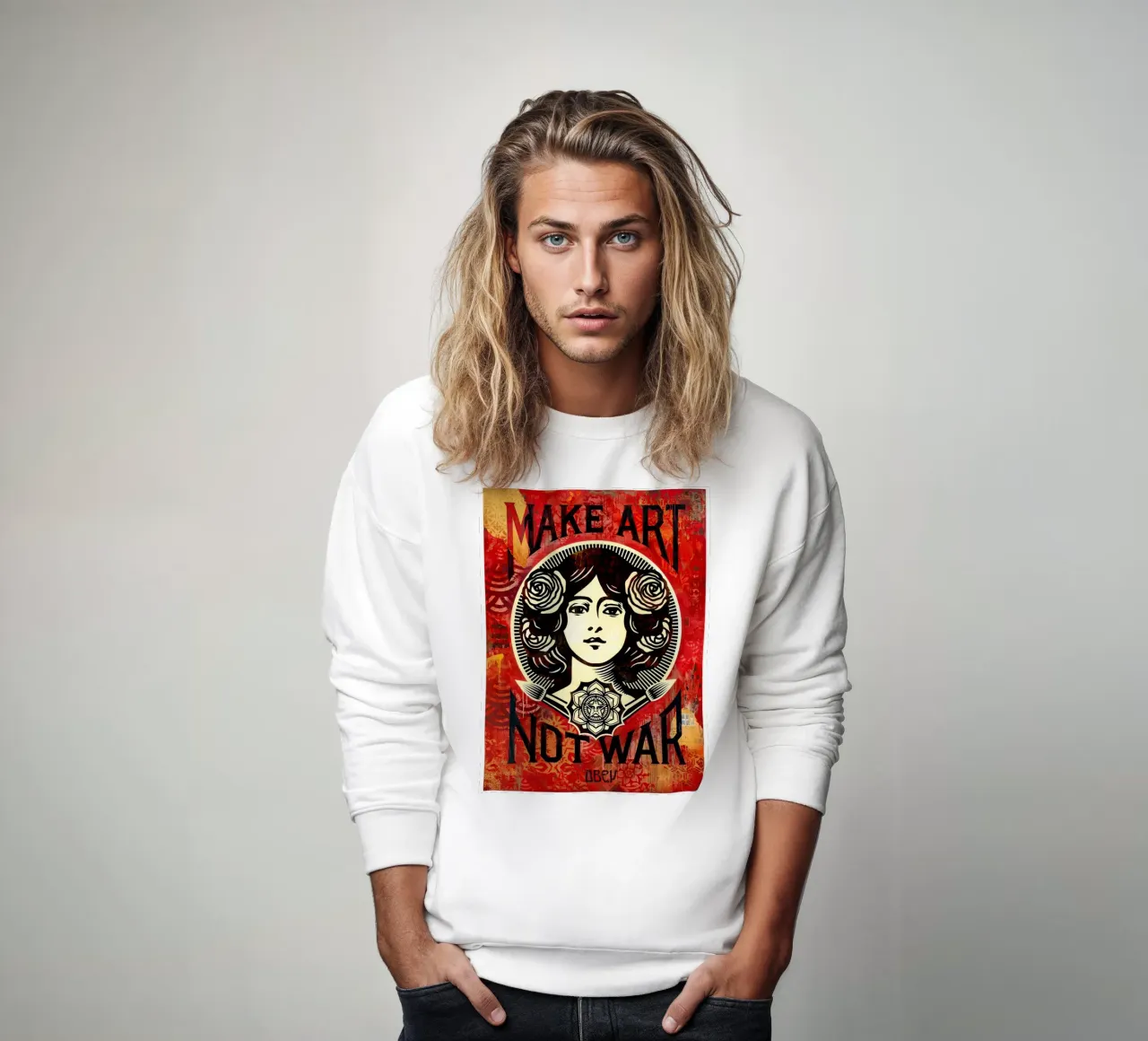 Make Art Not War 2019 felpa da American Poster