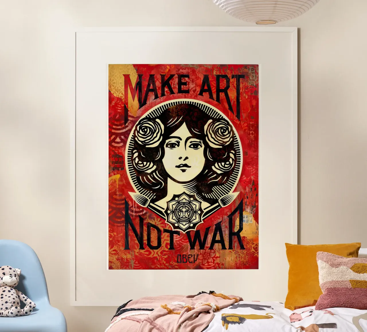 Make Art Not War 2019 poster con telaio in plastica da American Poster