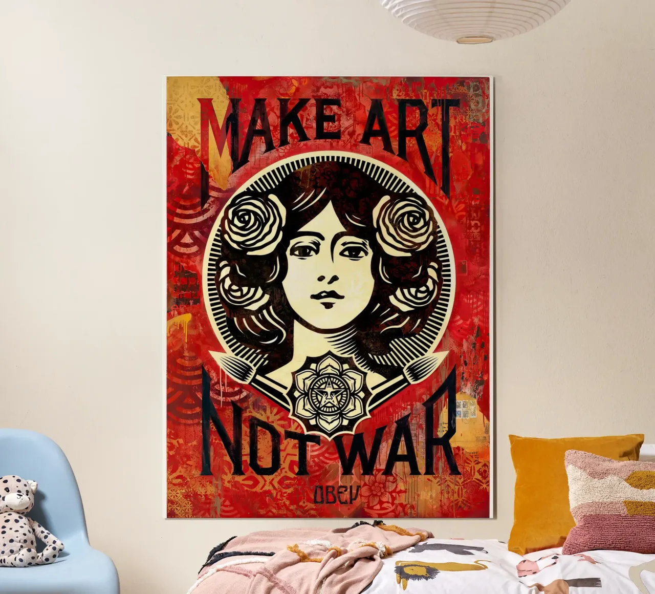 Make Art Not War 2019 poster con telaio in plastica da American Poster