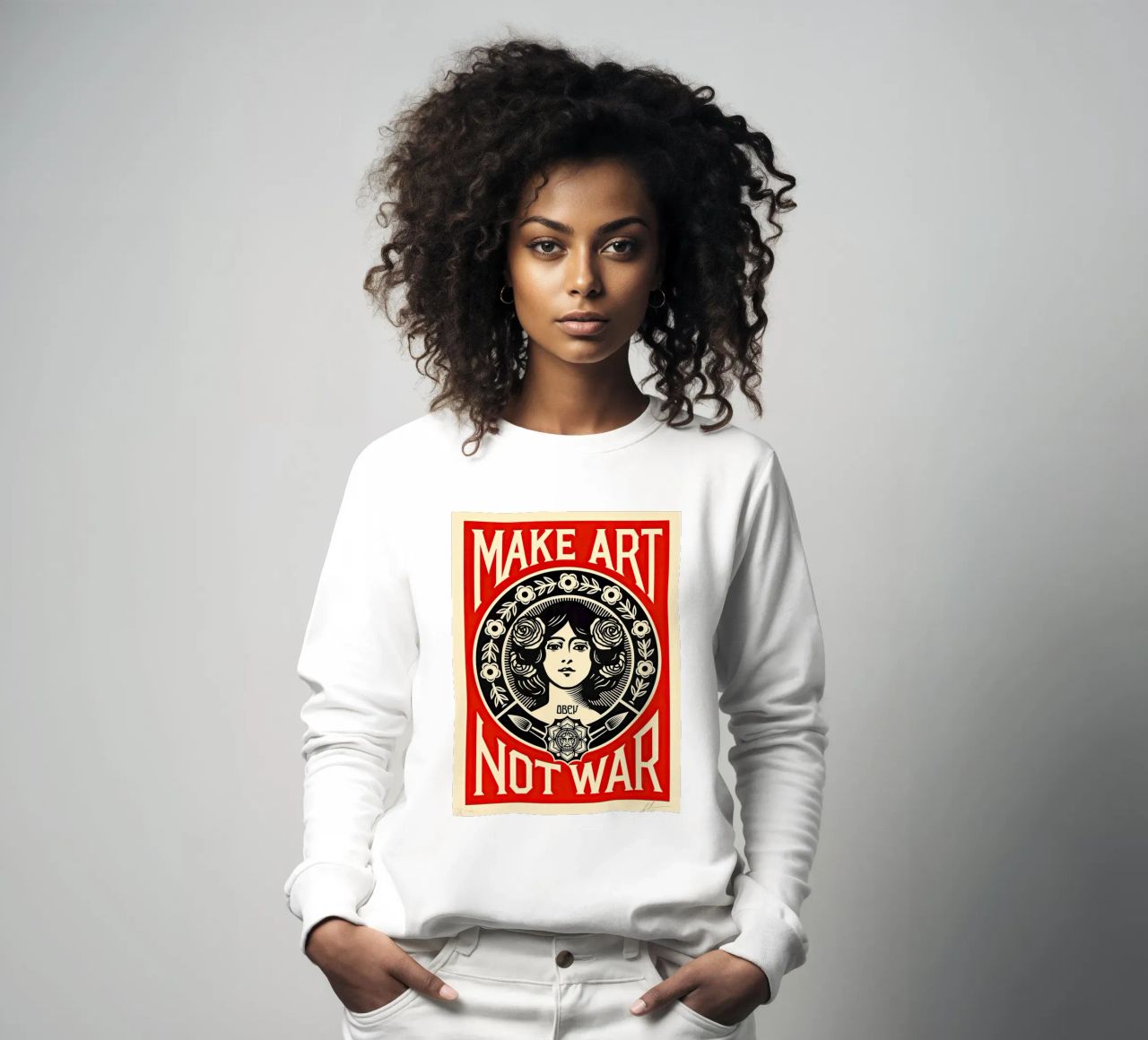 MACHT KUNST STATT KRIEG Sweatshirt von American Poster