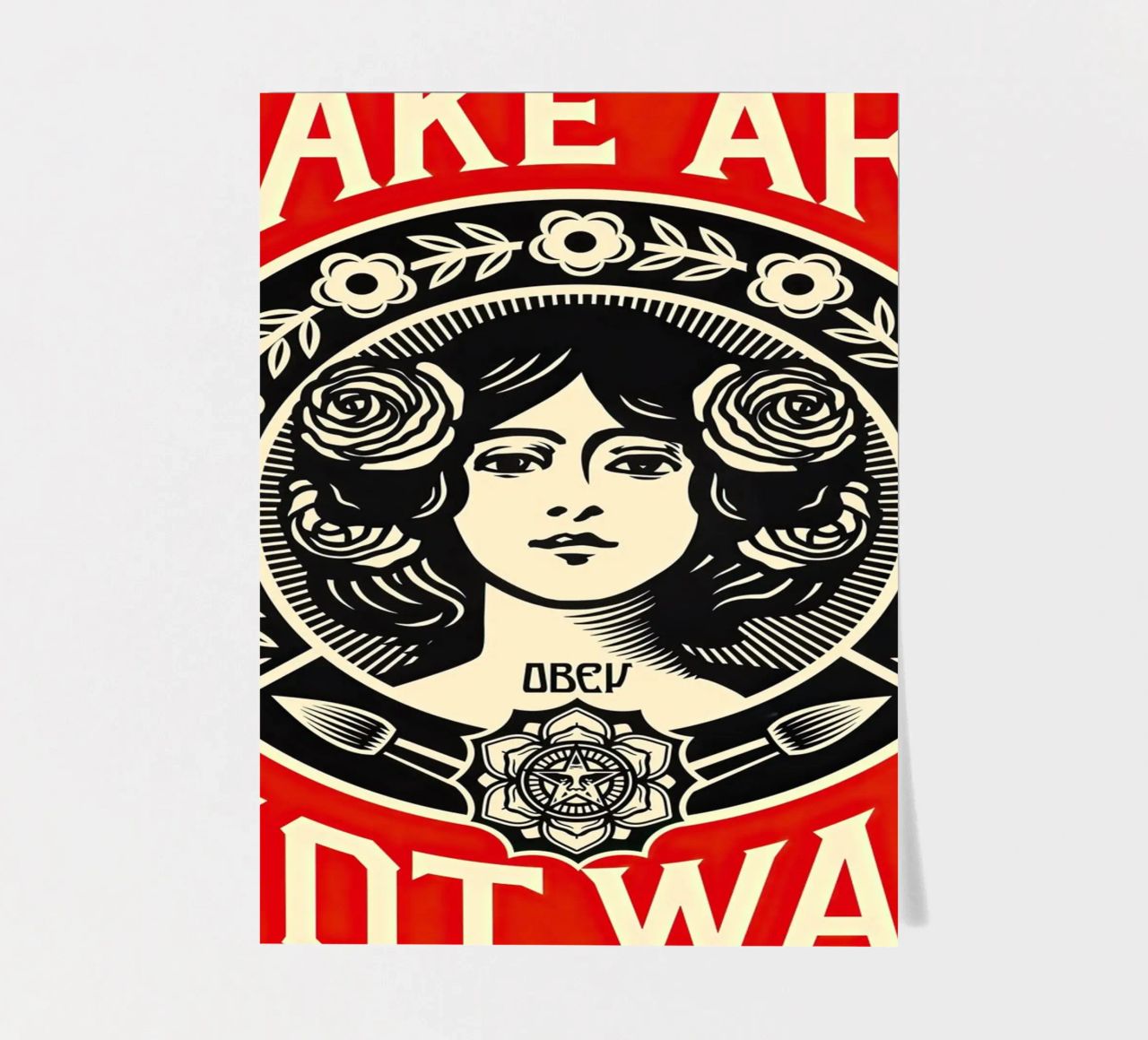 MACHT KUNST STATT KRIEG Stickerbogen von American Poster
