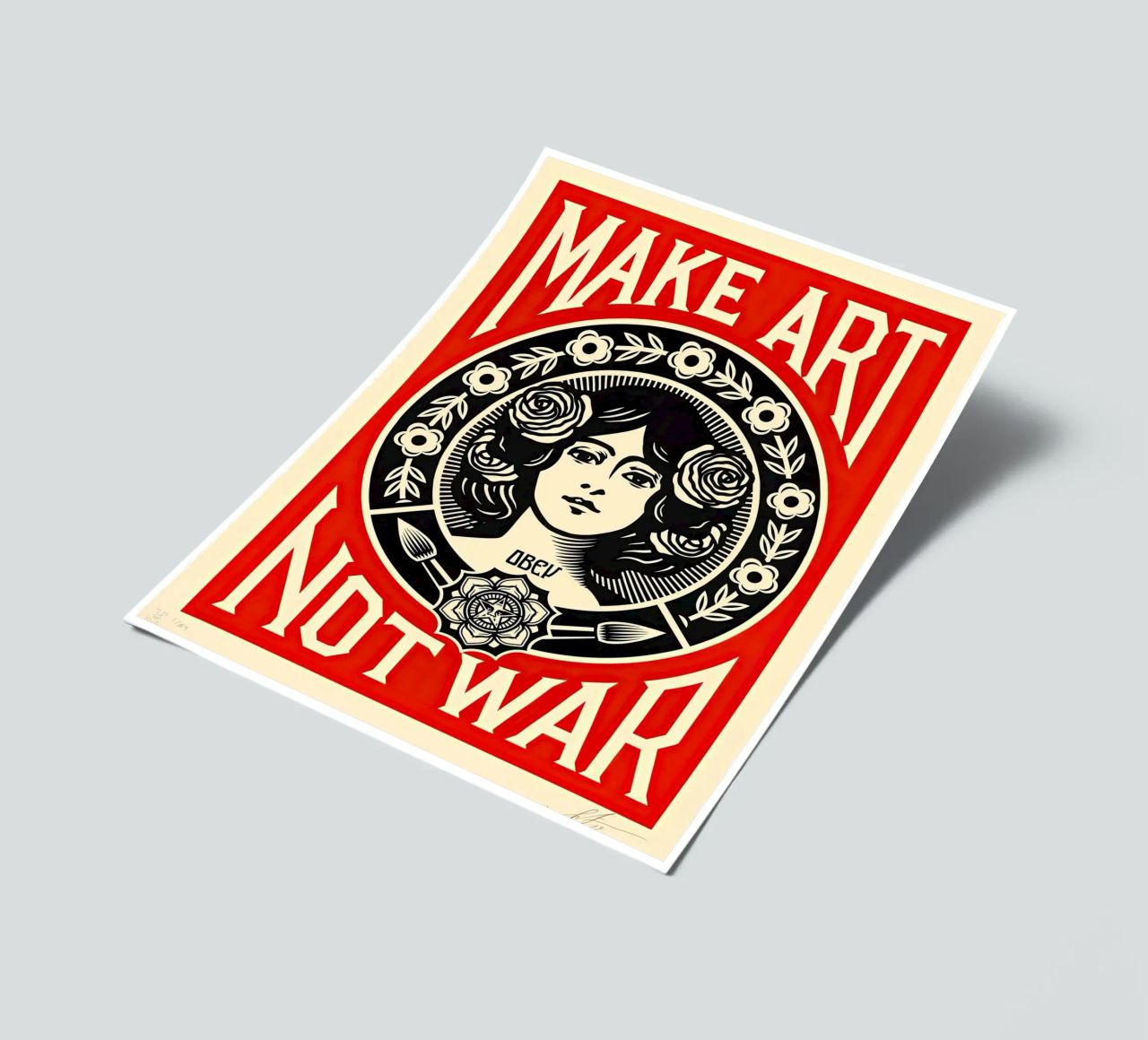 MACHT KUNST STATT KRIEG Stickerbogen von American Poster