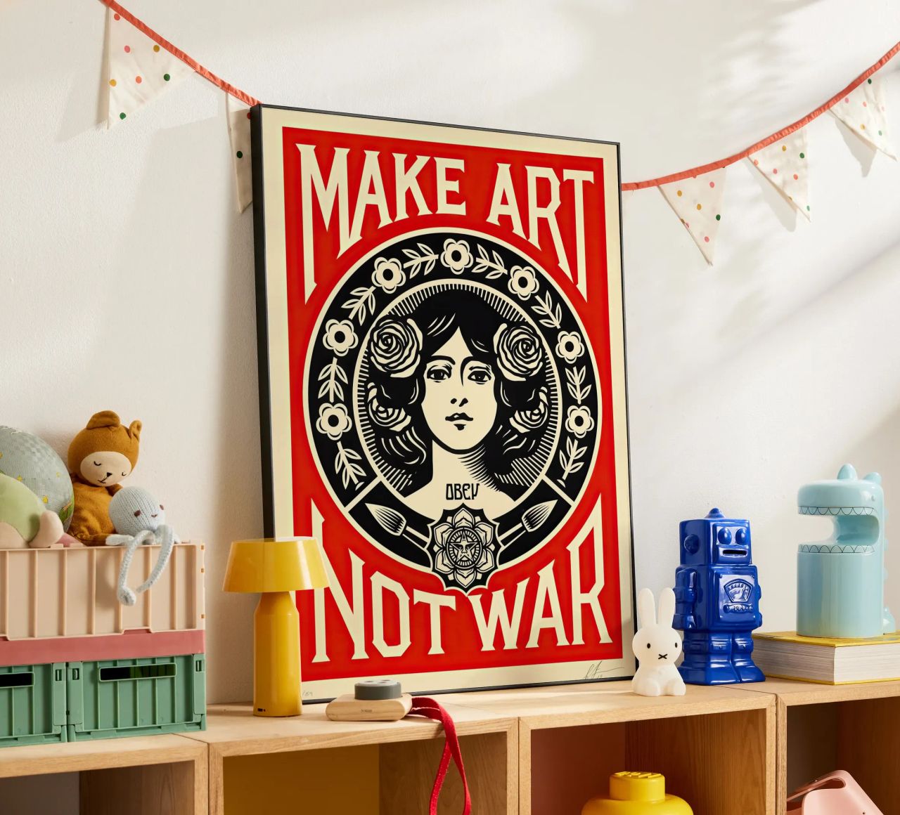 MACHT KUNST STATT KRIEG Alu-Dibond von American Poster
