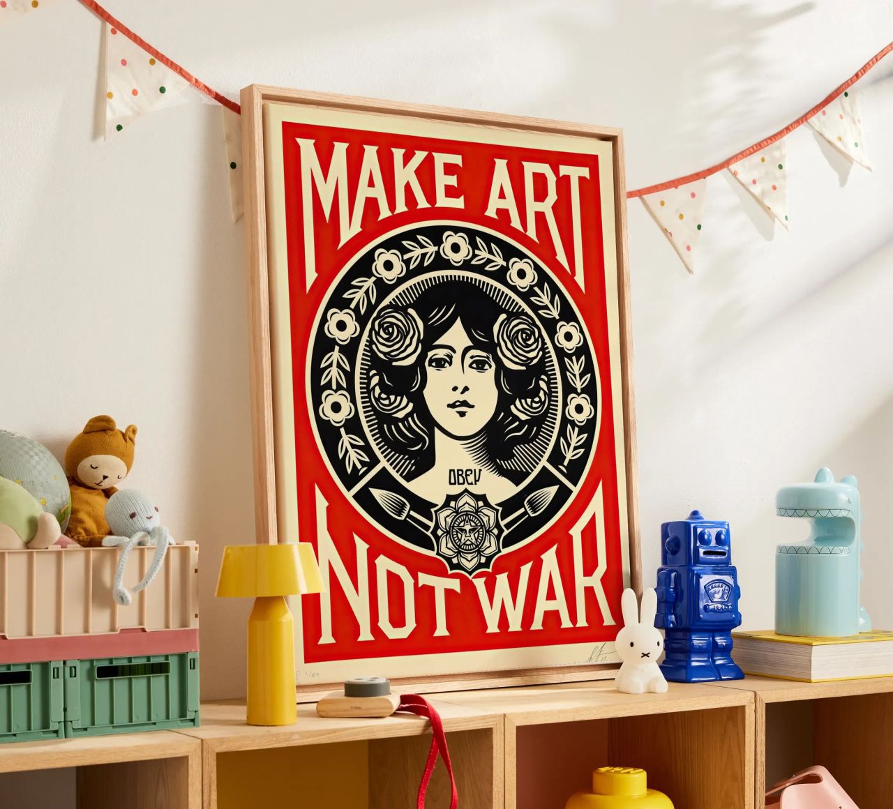 MACHT KUNST STATT KRIEG Leinwand von American Poster