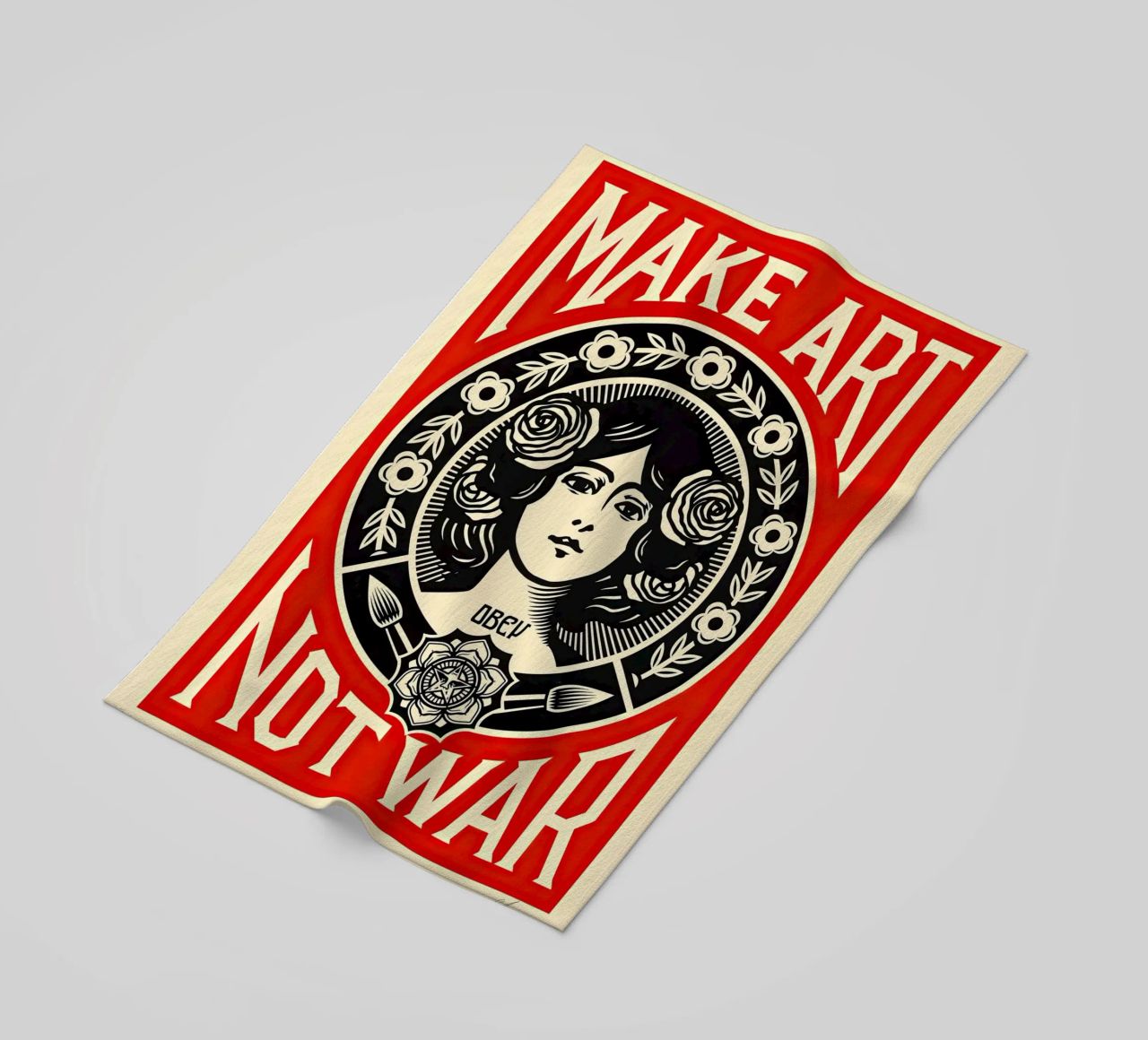 MACHT KUNST STATT KRIEG Strandtuch von American Poster