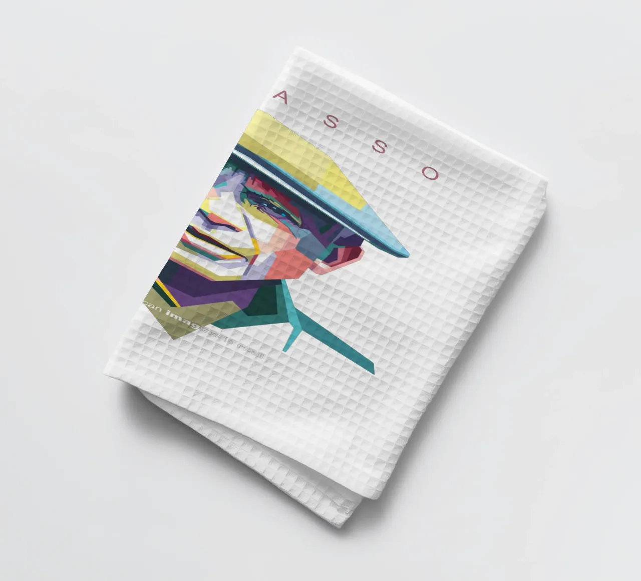 Picasso Pop Kunst WPAP Geschirrtuch von Alkahfsmart