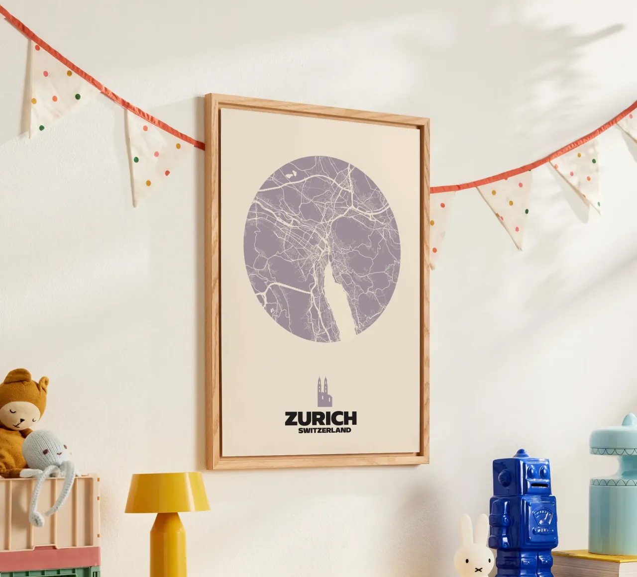 Meer & Structuur van Zürich - Stadscirkels acryl van MOOODZART