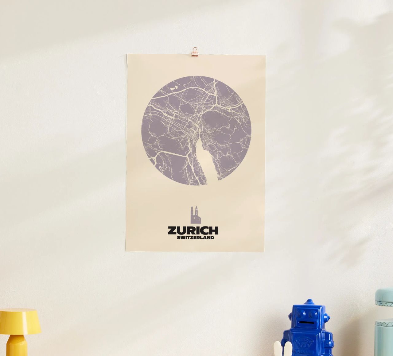 Zürichsee & Struktur - Stadtkreise Poster von MOOODZART