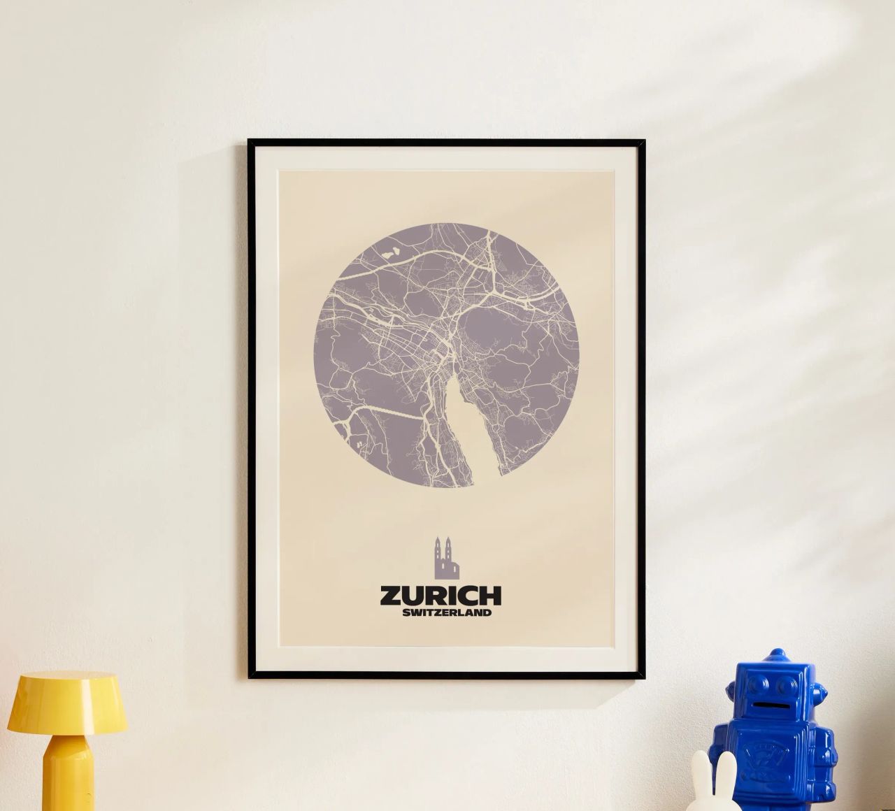 Zürichsee & Struktur - Stadtkreise Poster von MOOODZART