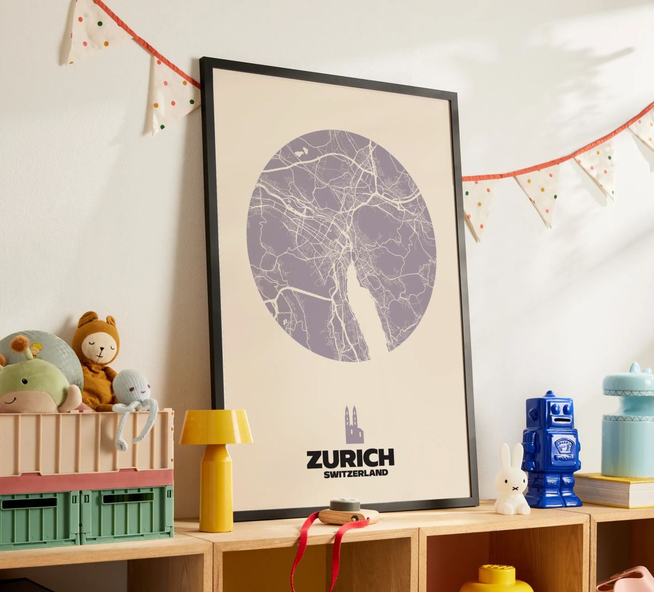 Zürichsee & Struktur - Stadtkreise Poster von MOOODZART