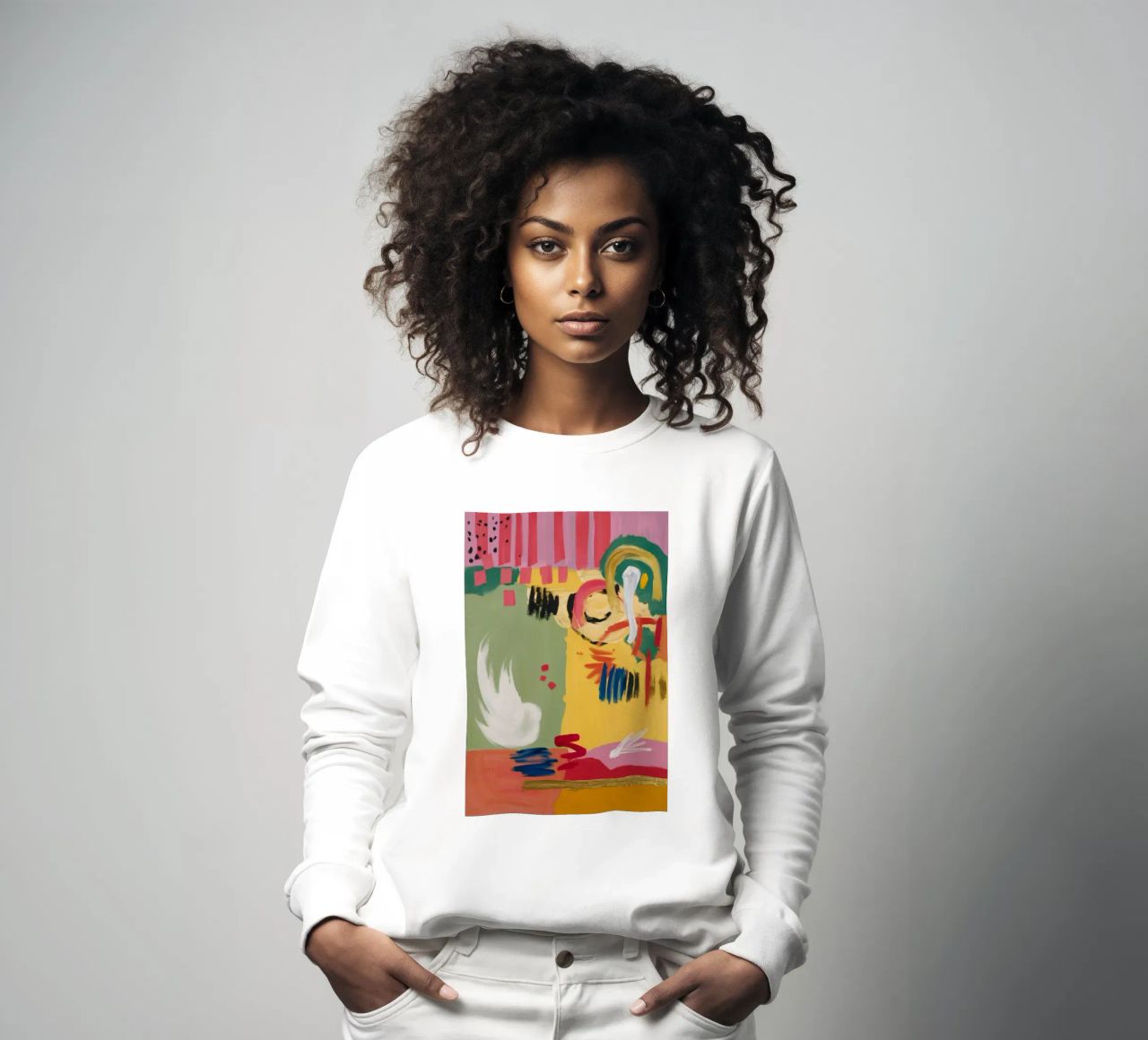 Verdant Joyful Scribble sudadera de Sublime Layers