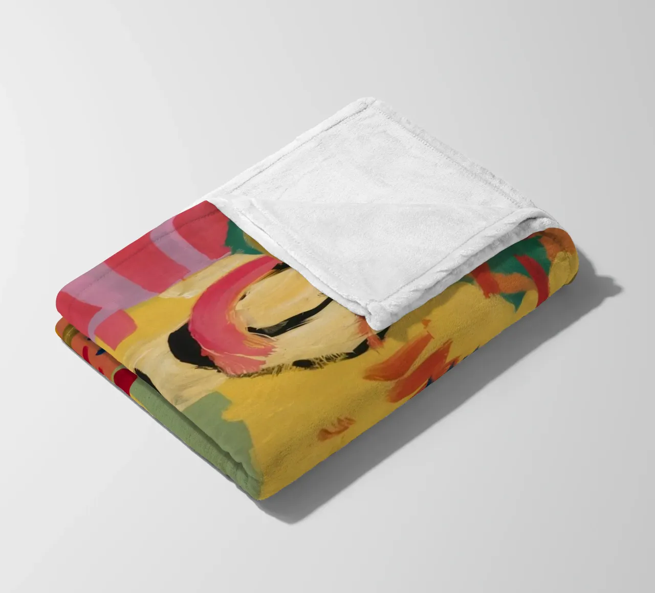 Verdant Joyful Scribble fleece blanket by Sublime Layers