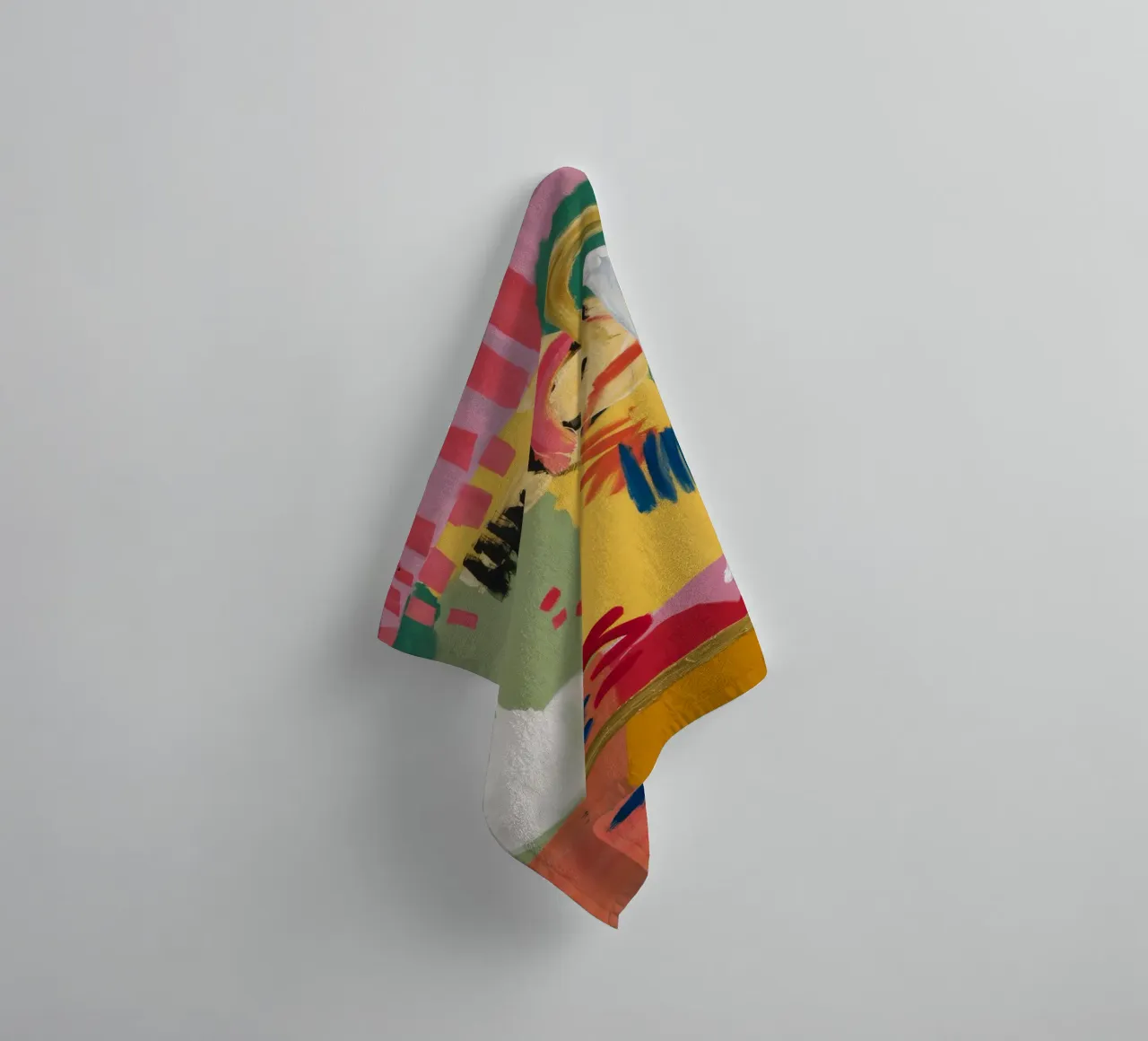 Verdant Joyful Scribble towel by Sublime Layers