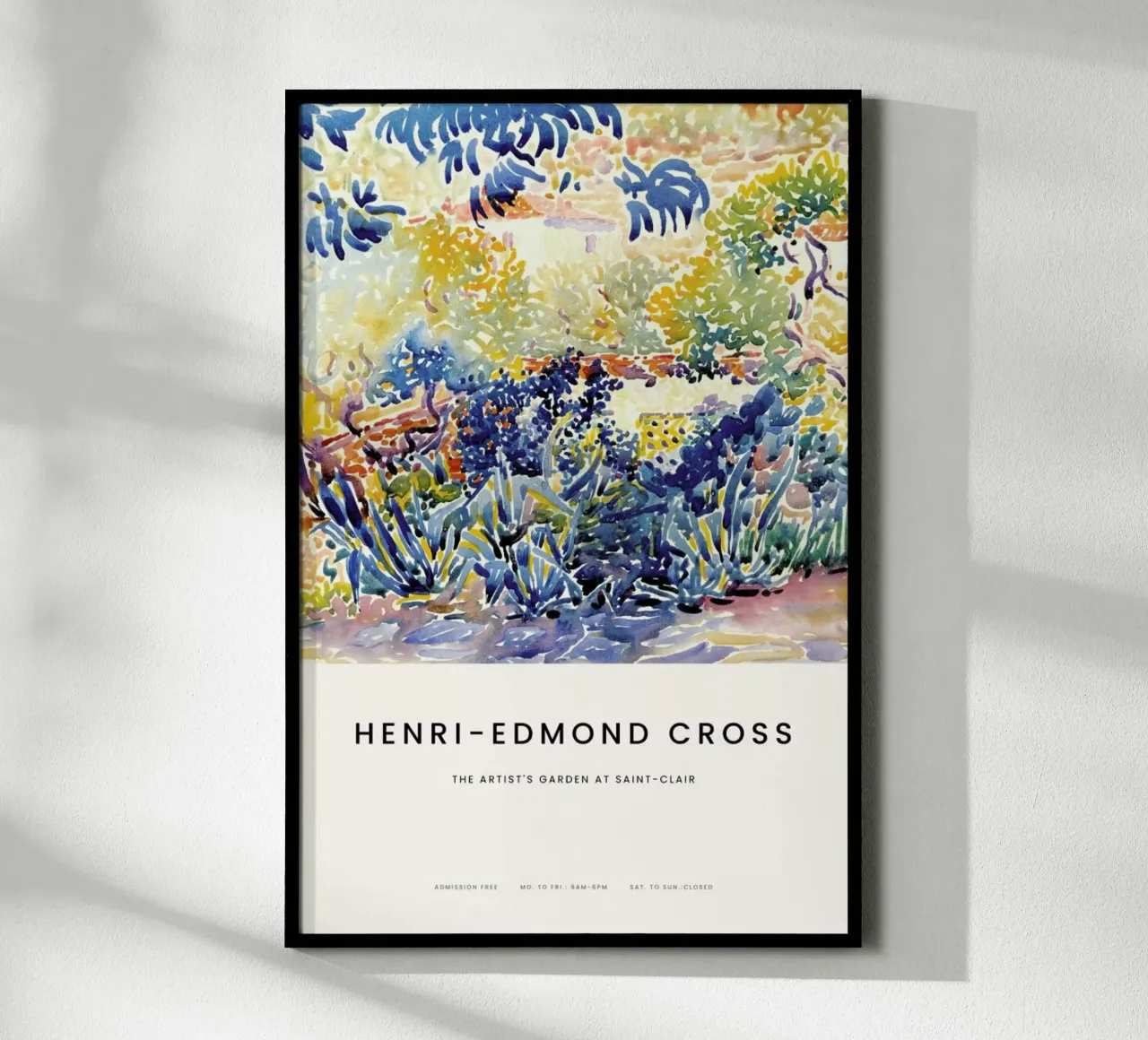 Cross - The Artist's Garden at Saint-Clair poster con telaio in plastica da Vintage by JUNIQE