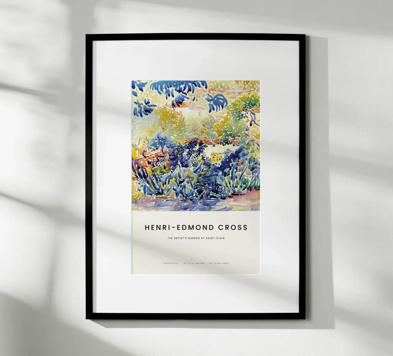 Cross - The Artist's Garden at Saint-Clair poster con telaio in plastica da Vintage by JUNIQE