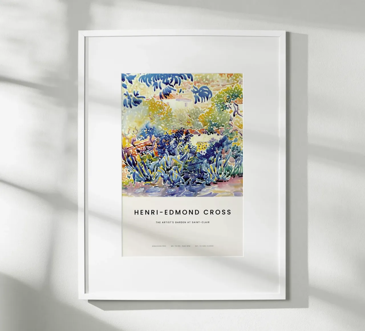 Cross - The Artist's Garden at Saint-Clair poster con telaio in plastica da Vintage by JUNIQE