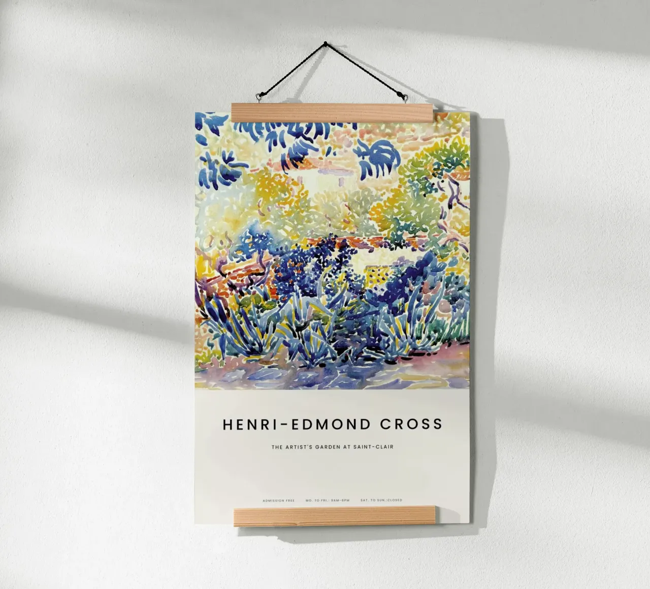 Cross - The Artist's Garden at Saint-Clair poster con telaio in plastica da Vintage by JUNIQE