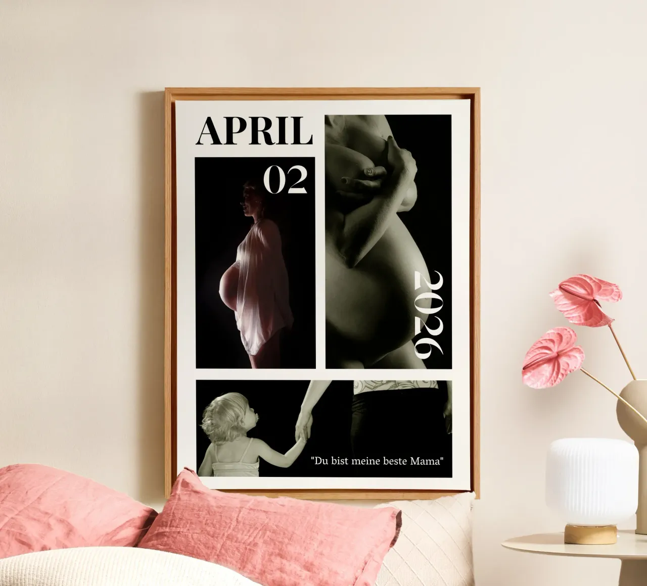 Personalize Baby With Photo Grid canvas with Floater frame by NEWEST CUSTOM SHOP