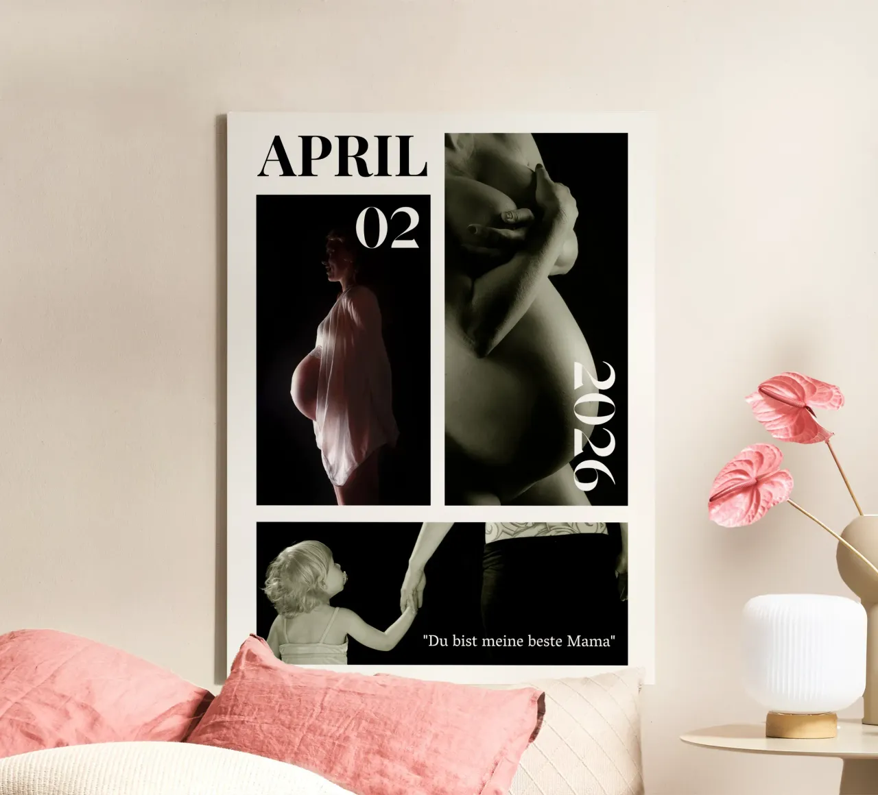 Personalize Baby With Photo Grid canvas with Floater frame by NEWEST CUSTOM SHOP
