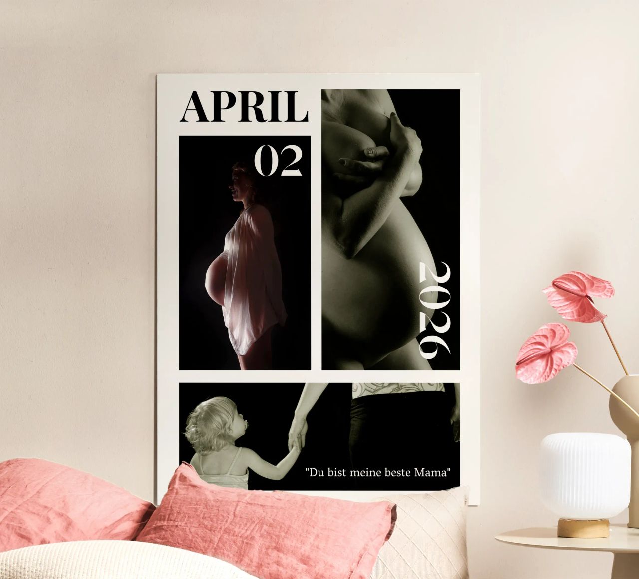 Baby mit Fotogitter personalisieren Poster von NEWEST CUSTOM SHOP