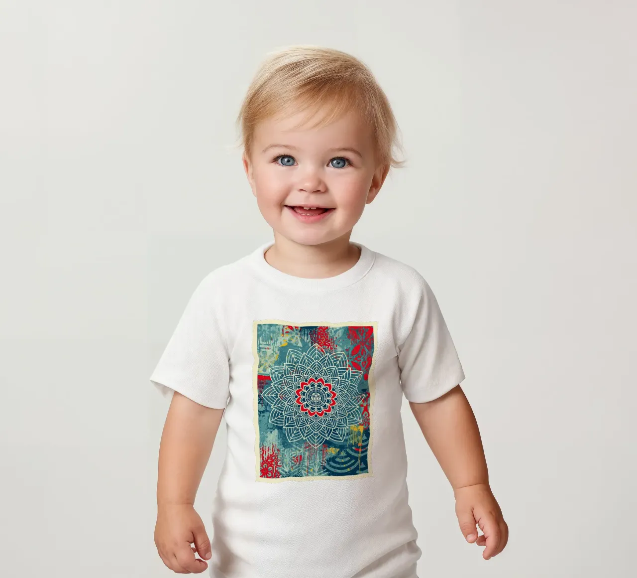 Chaos Mandala 2 baby t-shirt by American Poster