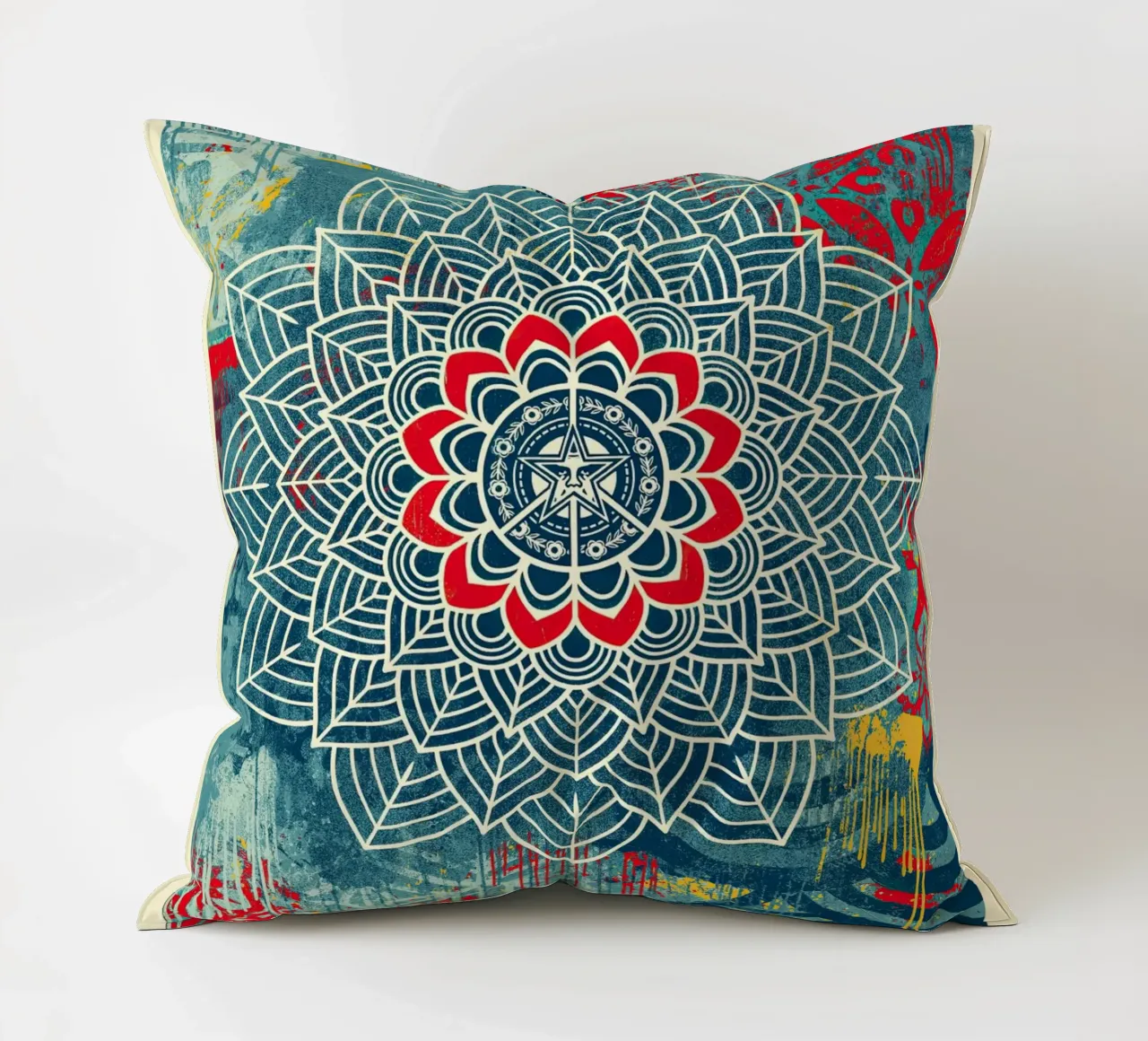 Chaos Mandala 2 decorative cushion by American Poster