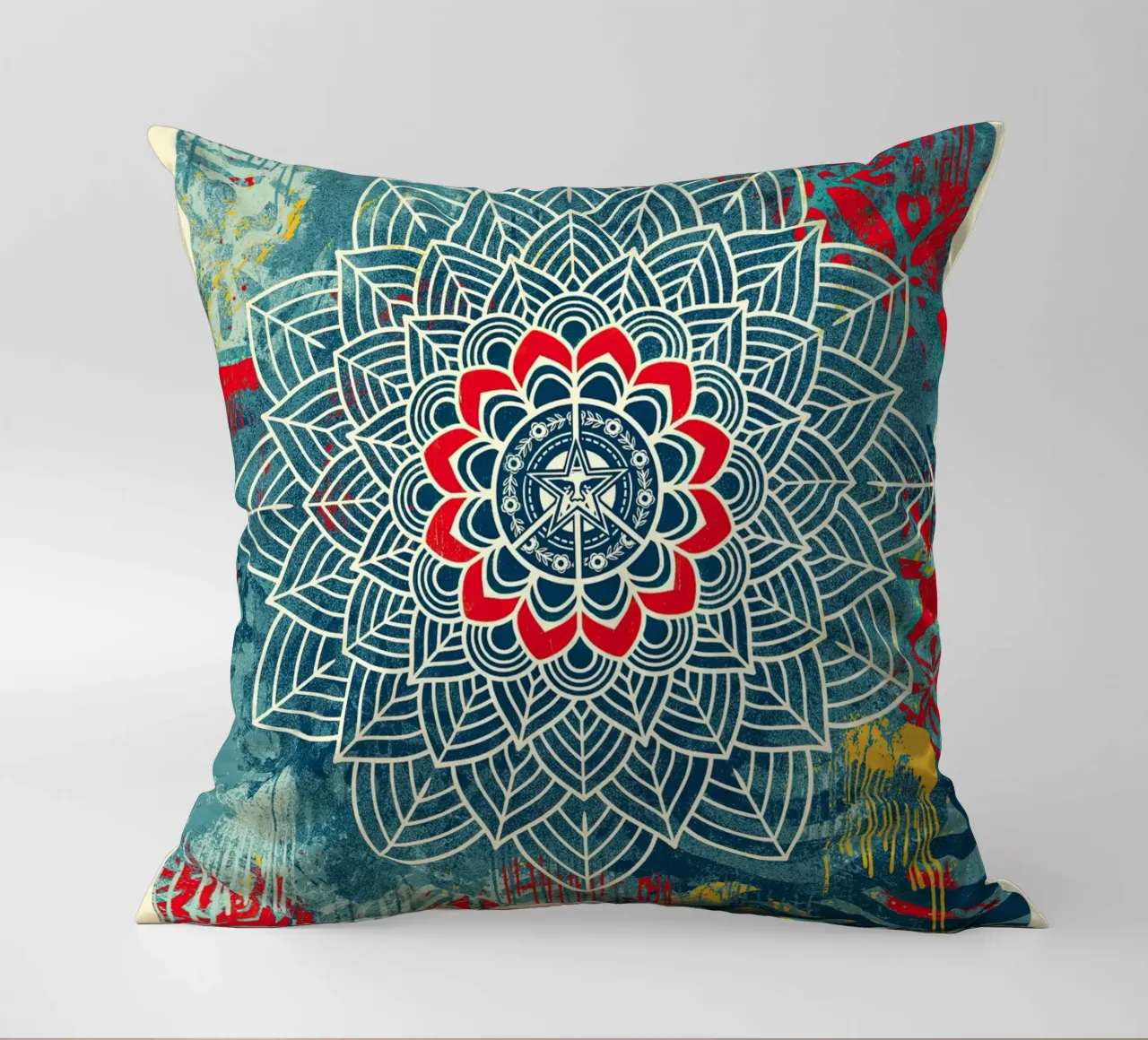 Chaos Mandala 2 decorative cushion by American Poster